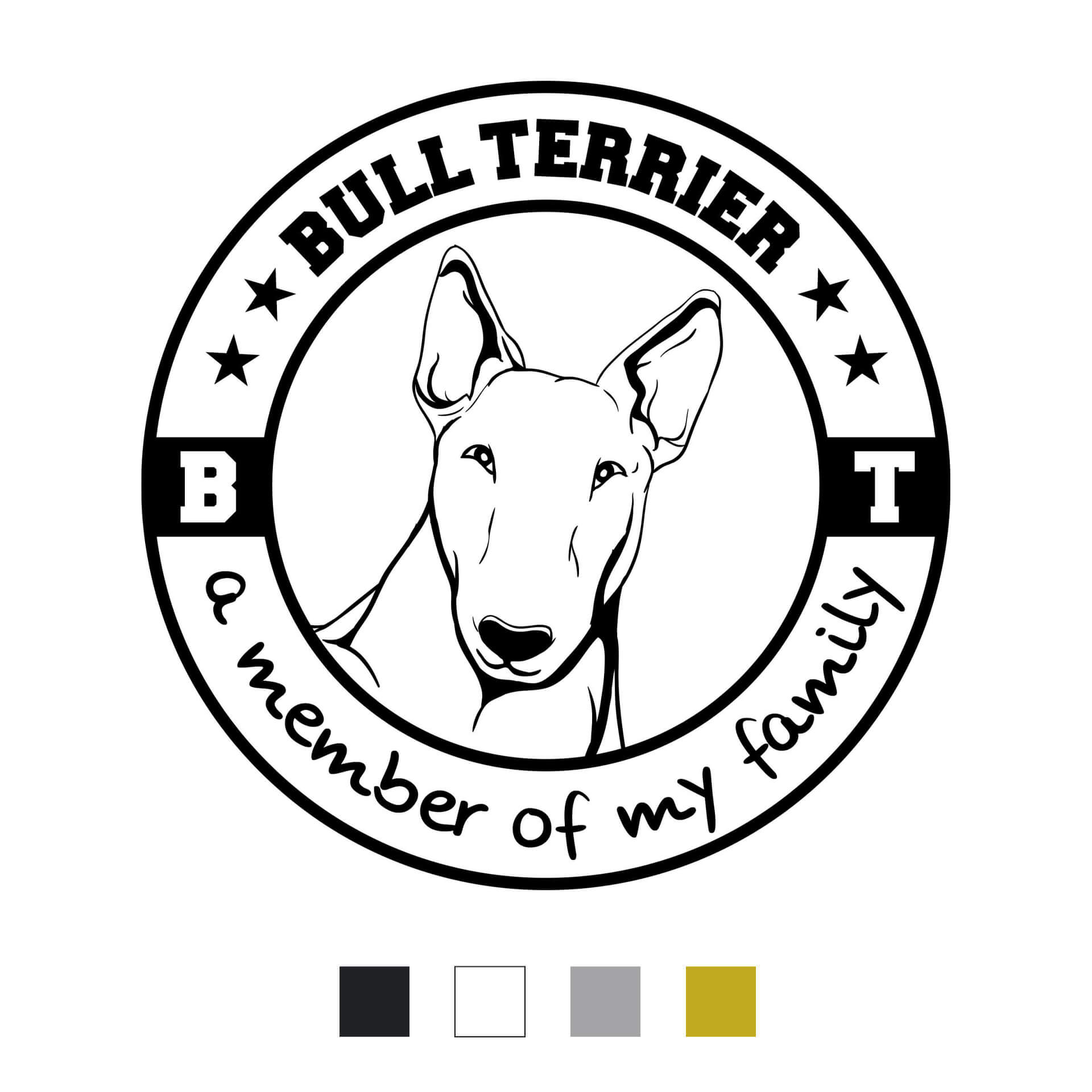 Bullterrier Aufkleber "A002"