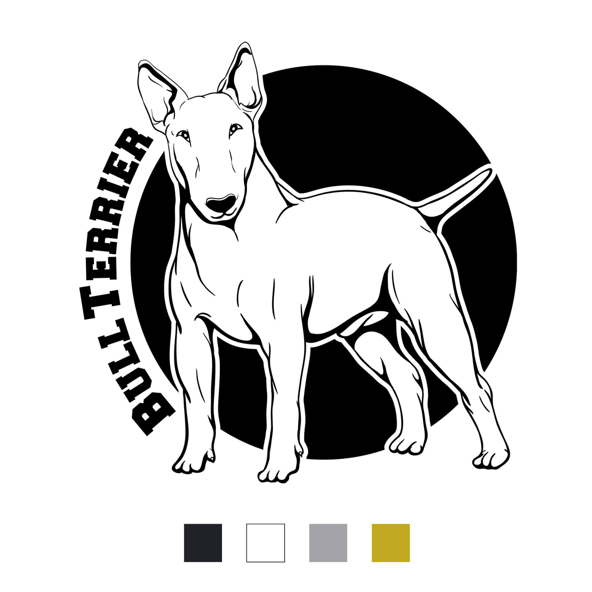 Bullterrier Aufkleber "A004"
