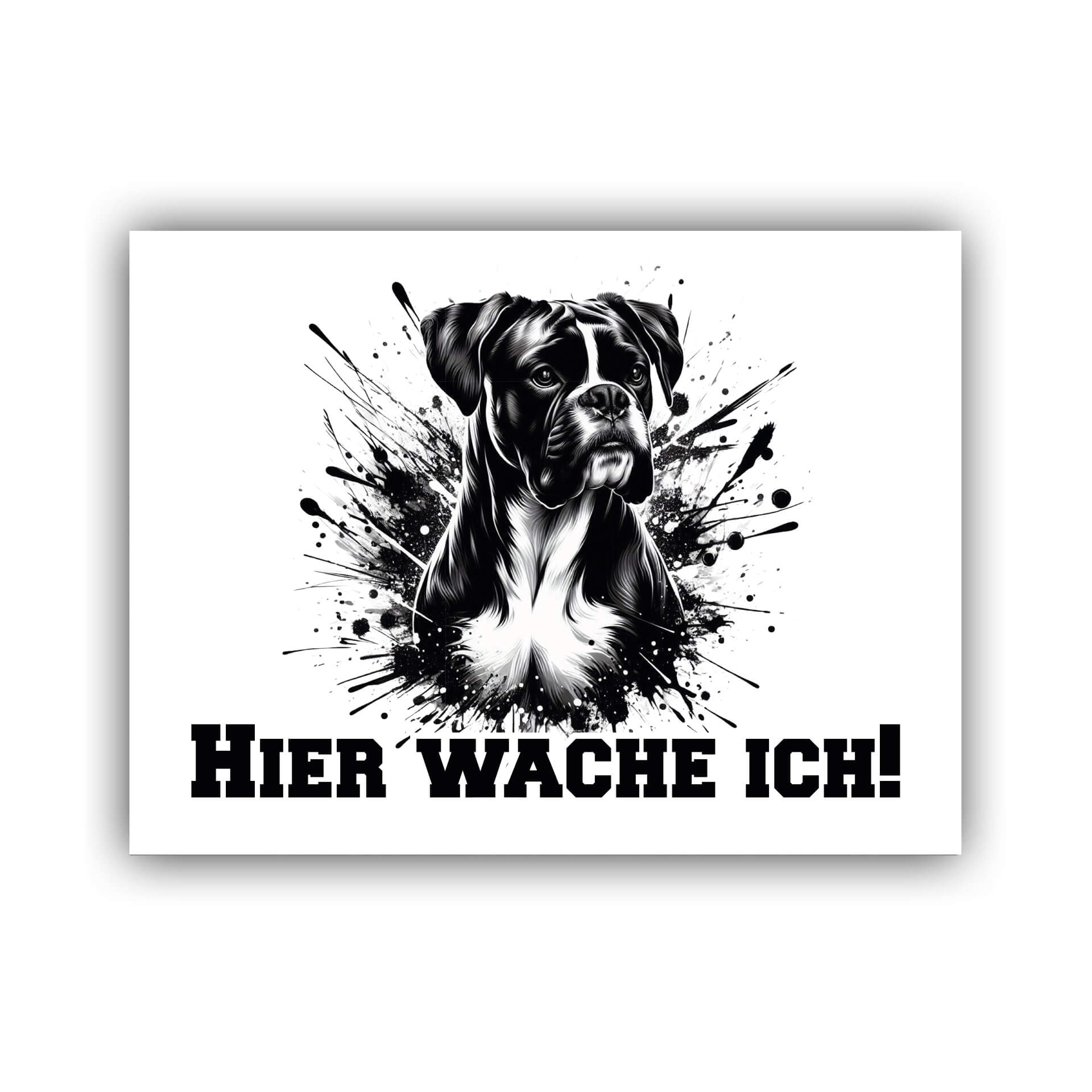Deutscher Boxer Schild Warnschild 001