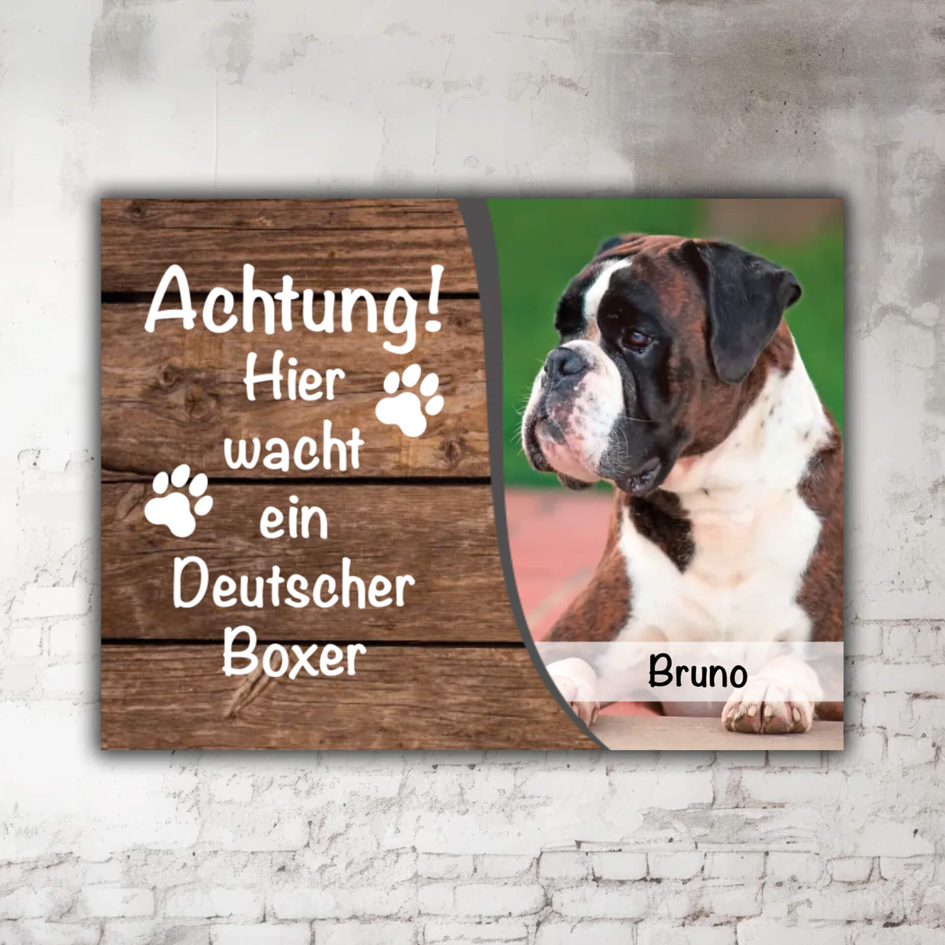 Deutscher Boxer Schild online gestalten Motiv P002