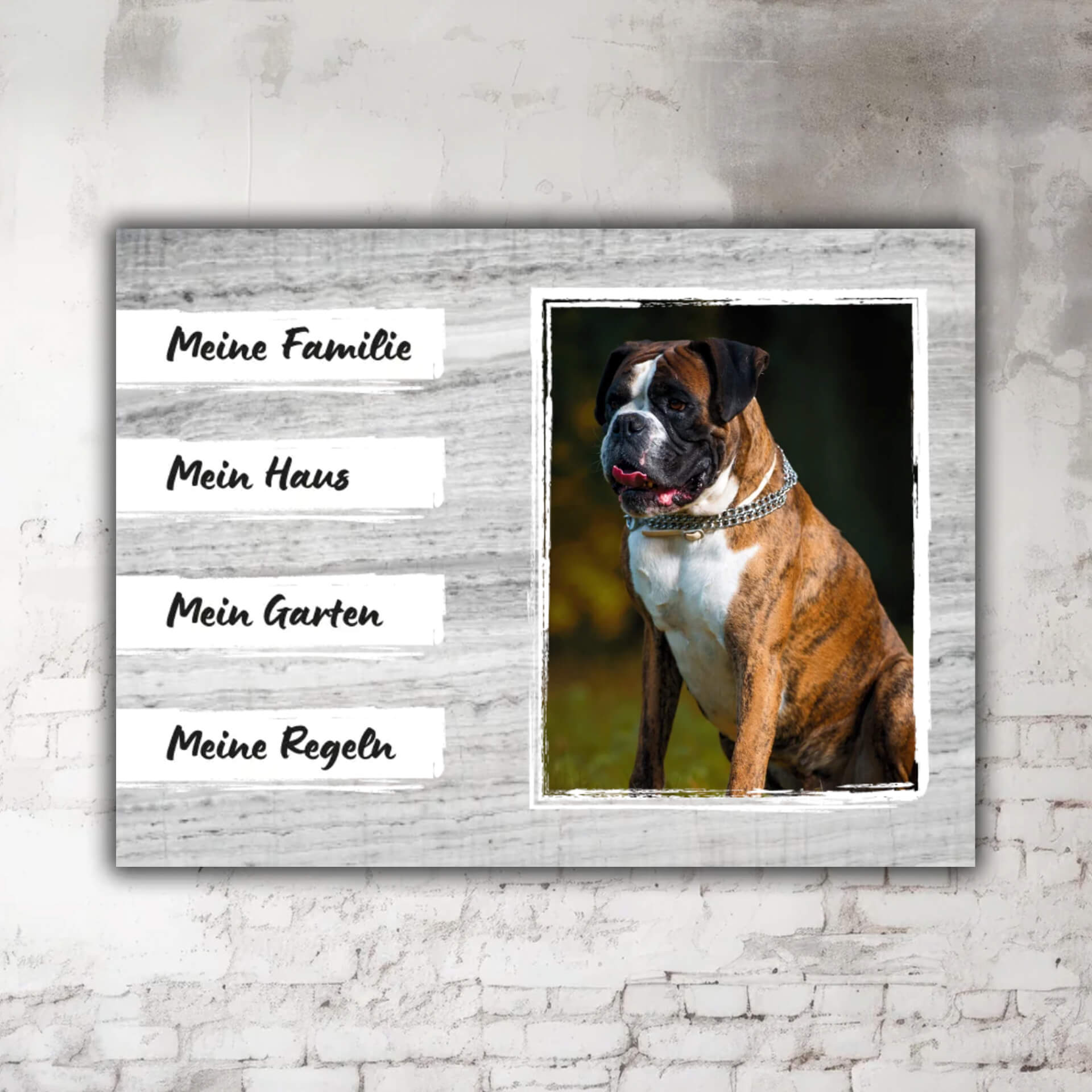 Deutscher Boxer Türschild Motiv P001