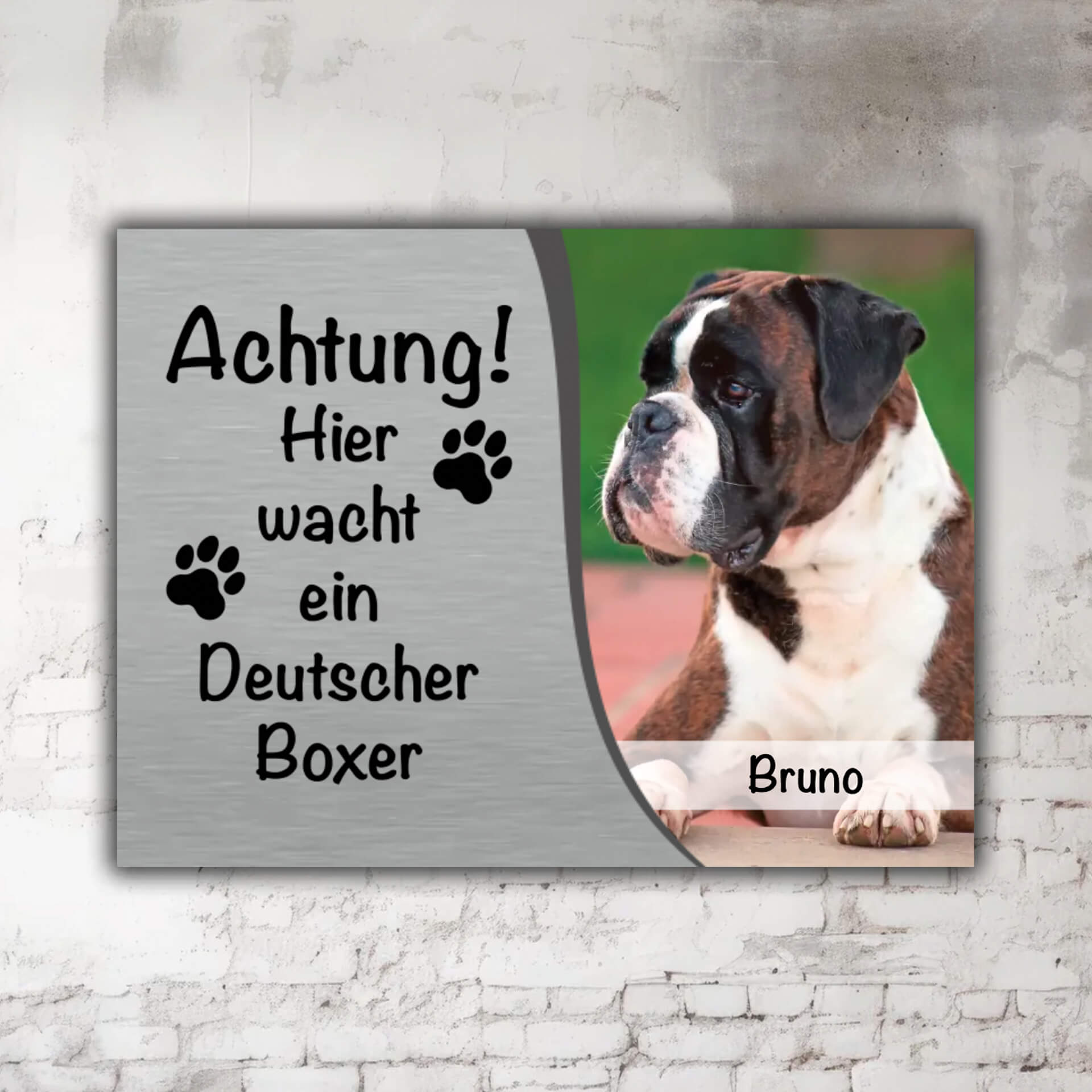 Deutscher Boxer Türschild Motiv P002