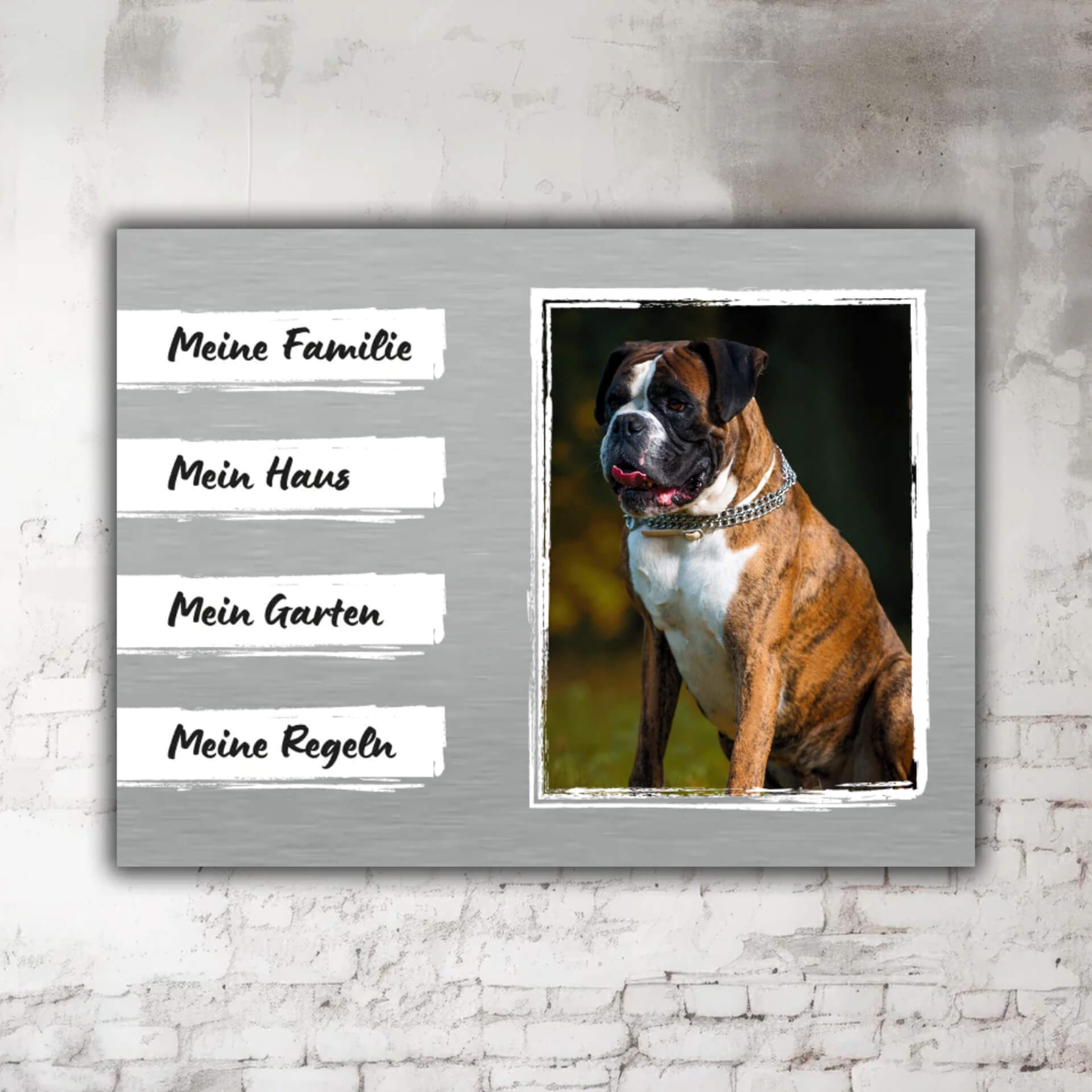 Deutscher Boxer Warnschild online gestalten Motiv P001