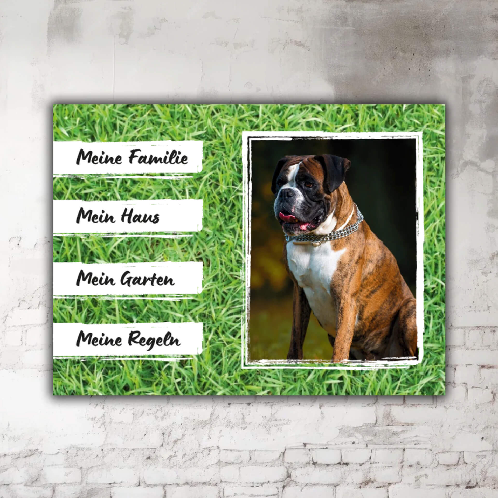 Deutscher Boxer Zaunschild Motiv P001