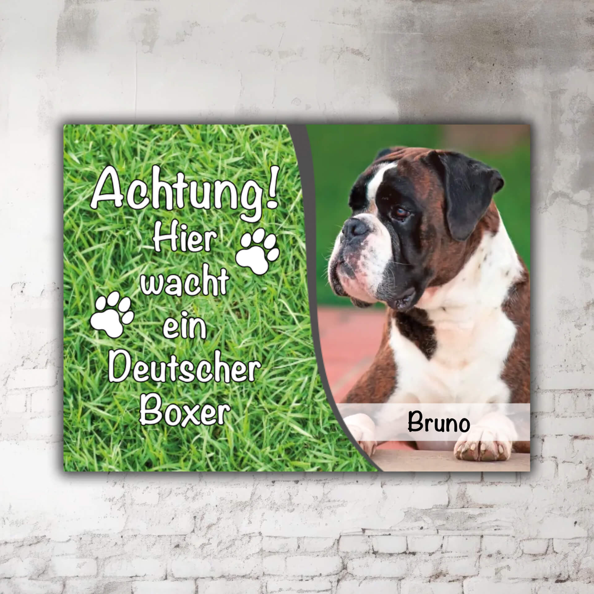 Deutscher Boxer Zaunschild Motiv P002