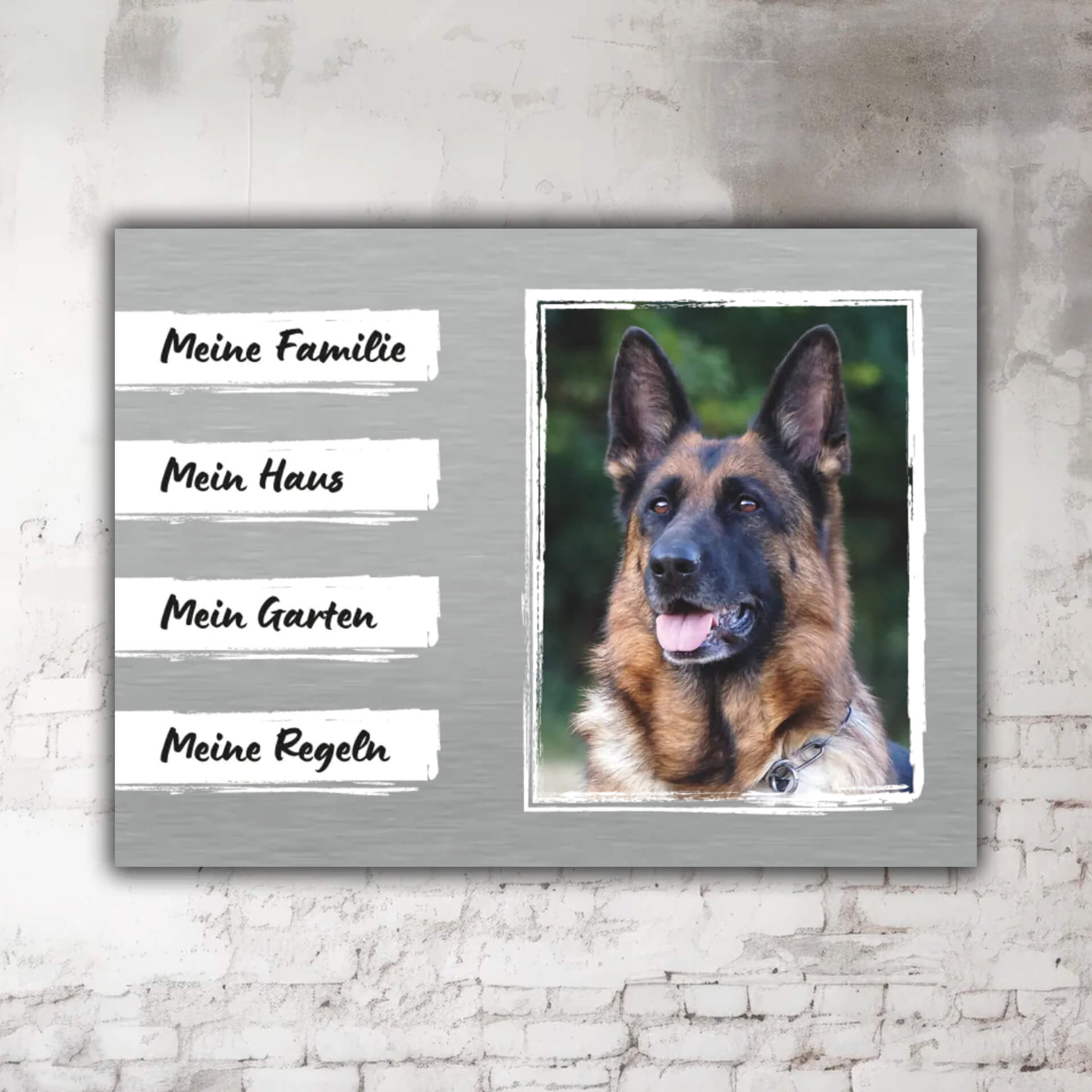 Deutscher Schäferhund Schild Warnschild online gestalten P001