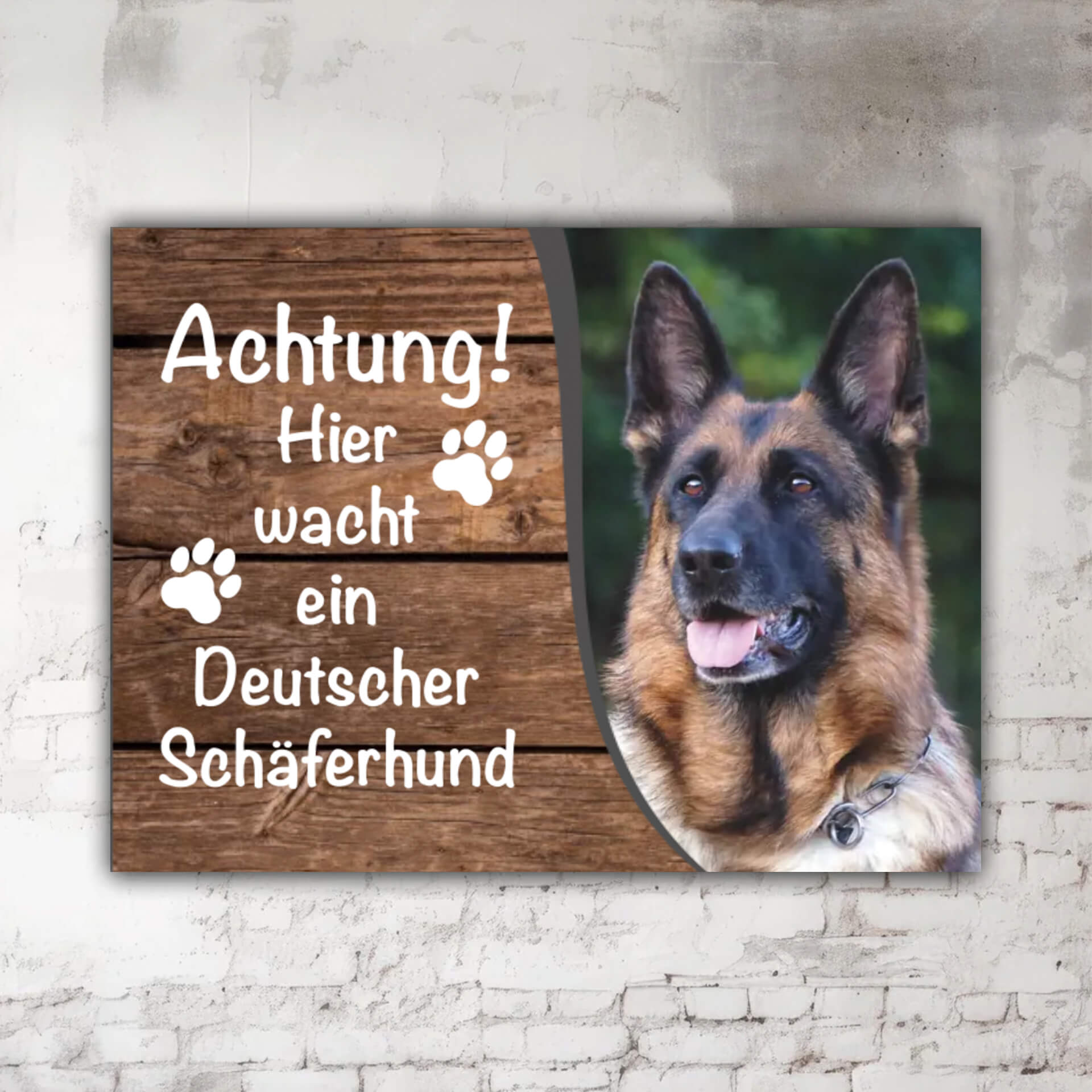 Deutscher Schäferhund Schild online gestalten Motiv P002