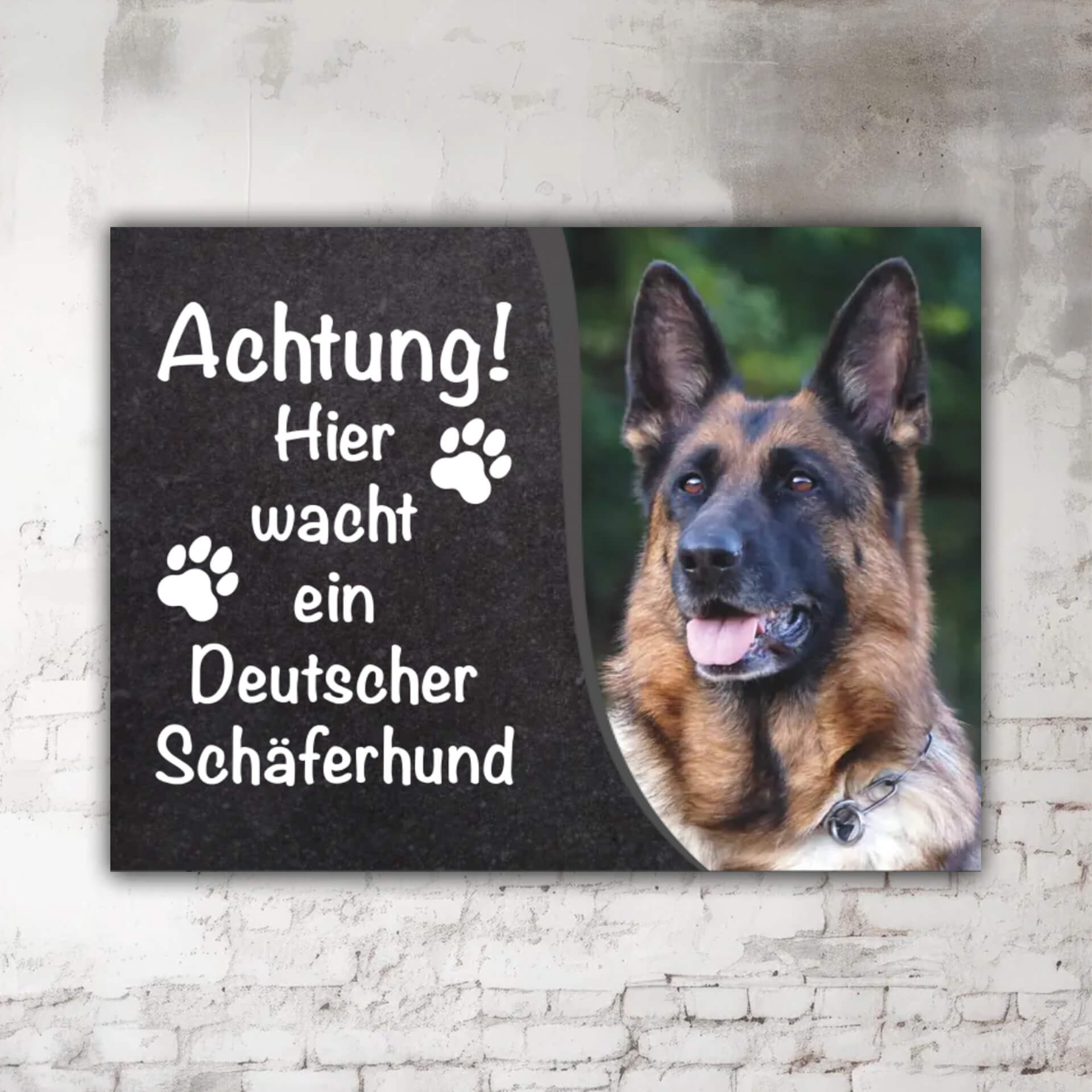 Deutscher Schäferhund Schild personalisiert Motiv P002