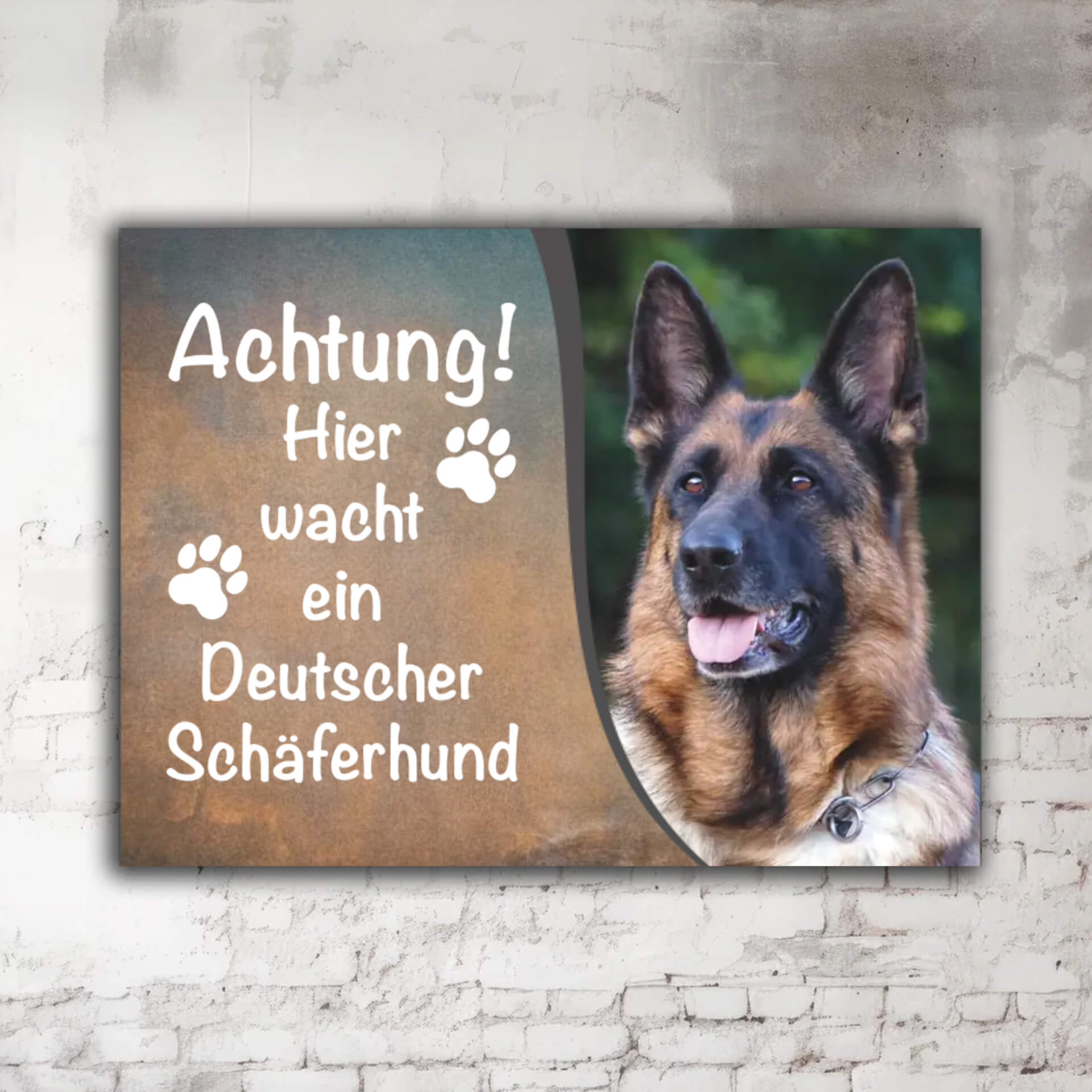 Deutscher Schäferhund Warnschild Motiv P002