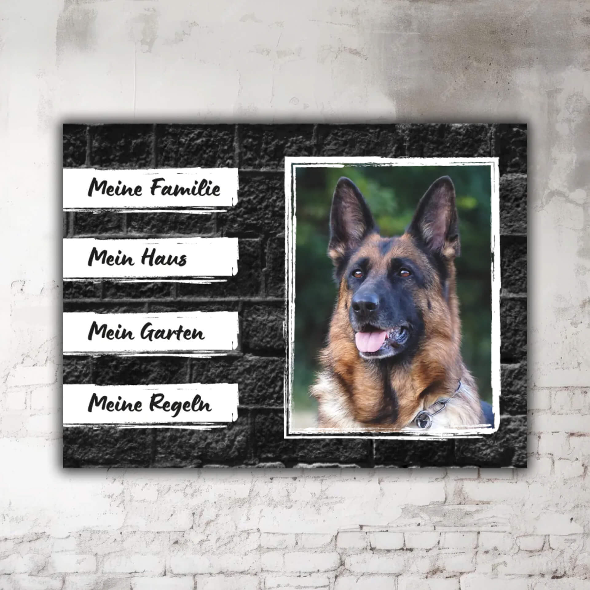 Deutscher Schäferhund Warnschild P001