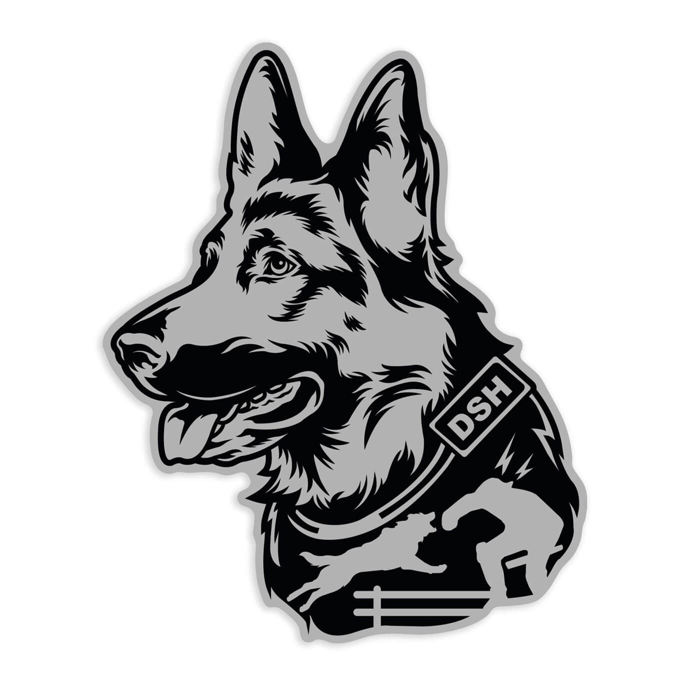 Deutscher Schäferhund Aufkleber "B003"