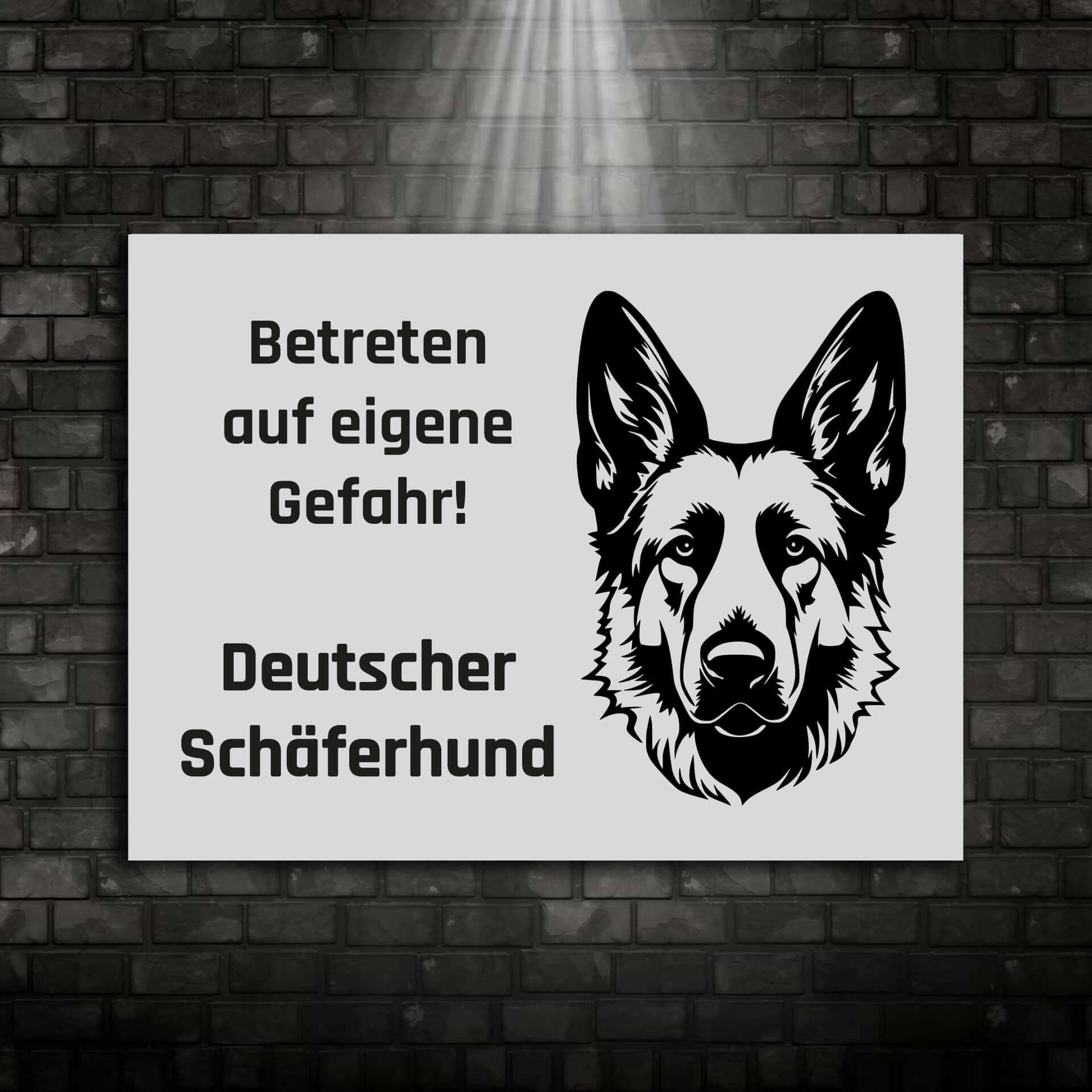 Deutscher Schäferhund Schild "003"