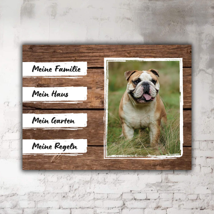 Englische Bulldogge Schild P001 Beschreibung