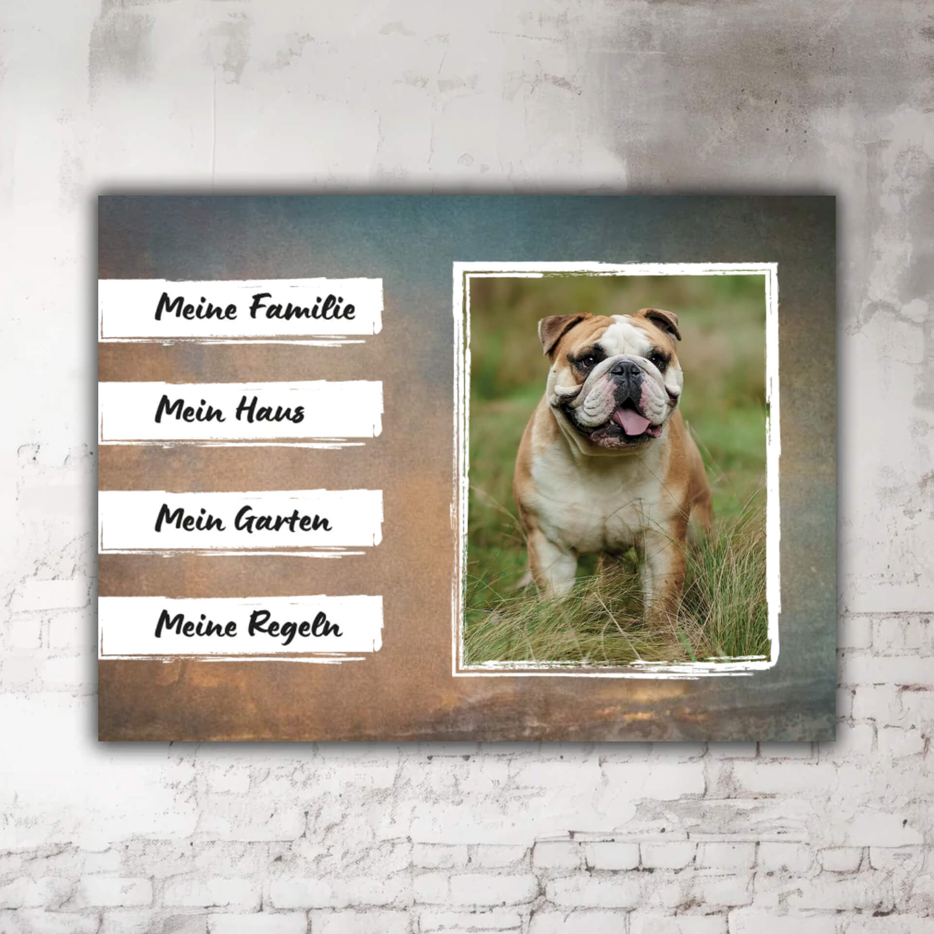 Englische Bulldogge Schild P001