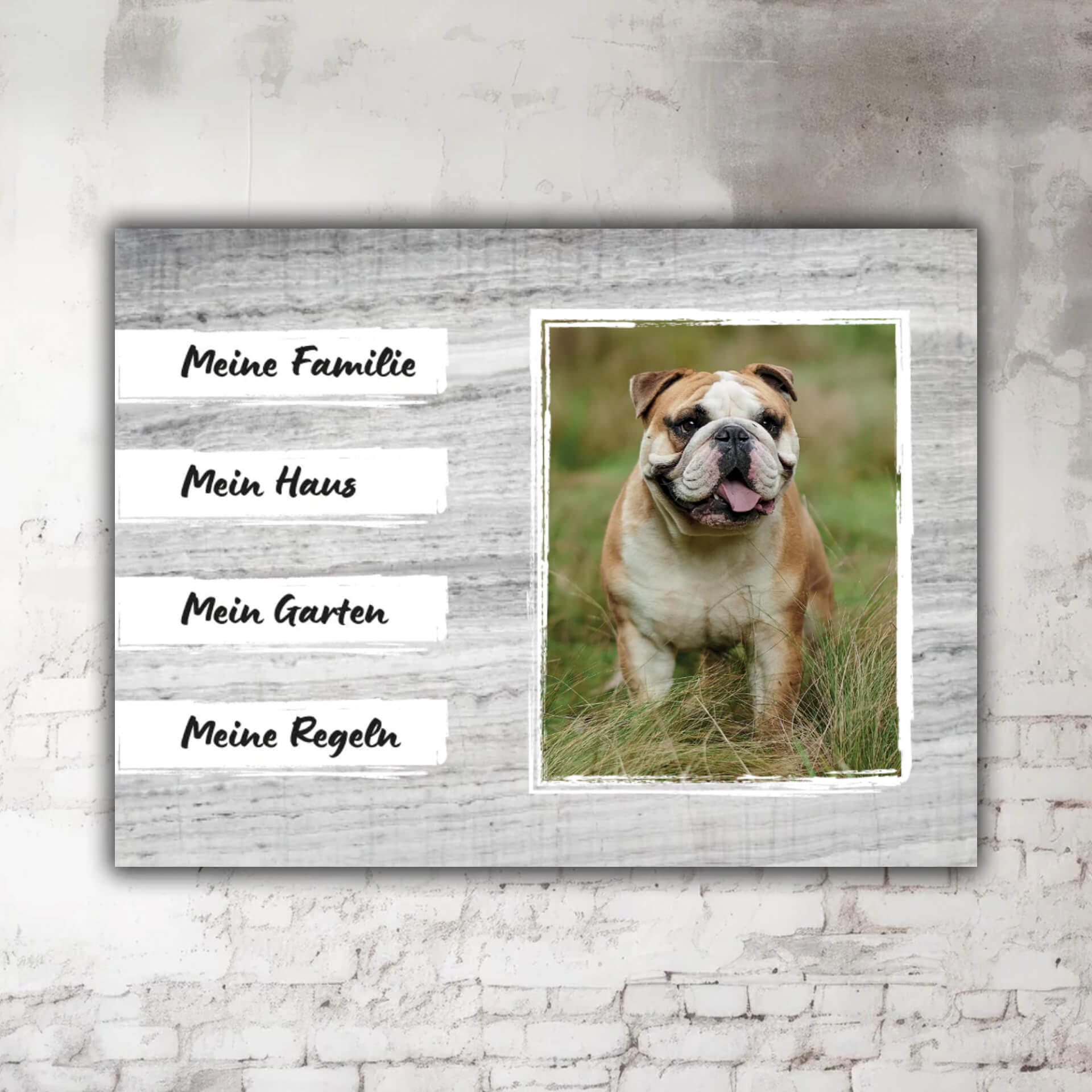 Englische Bulldogge Türschild P001