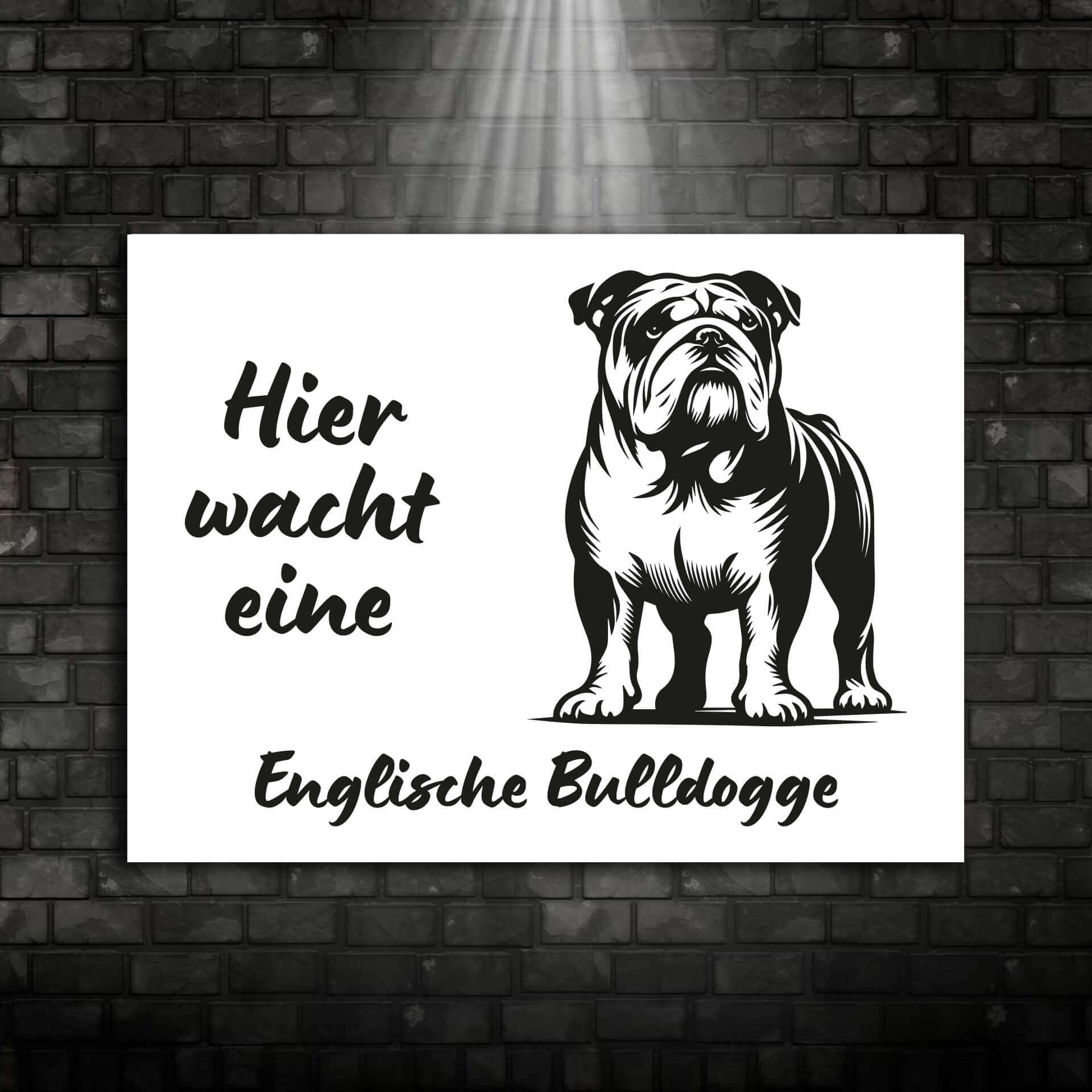 Englische Bulldogge Schild "002"