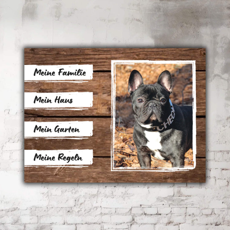 Französische Bulldogge Schild P001 Beschreibung