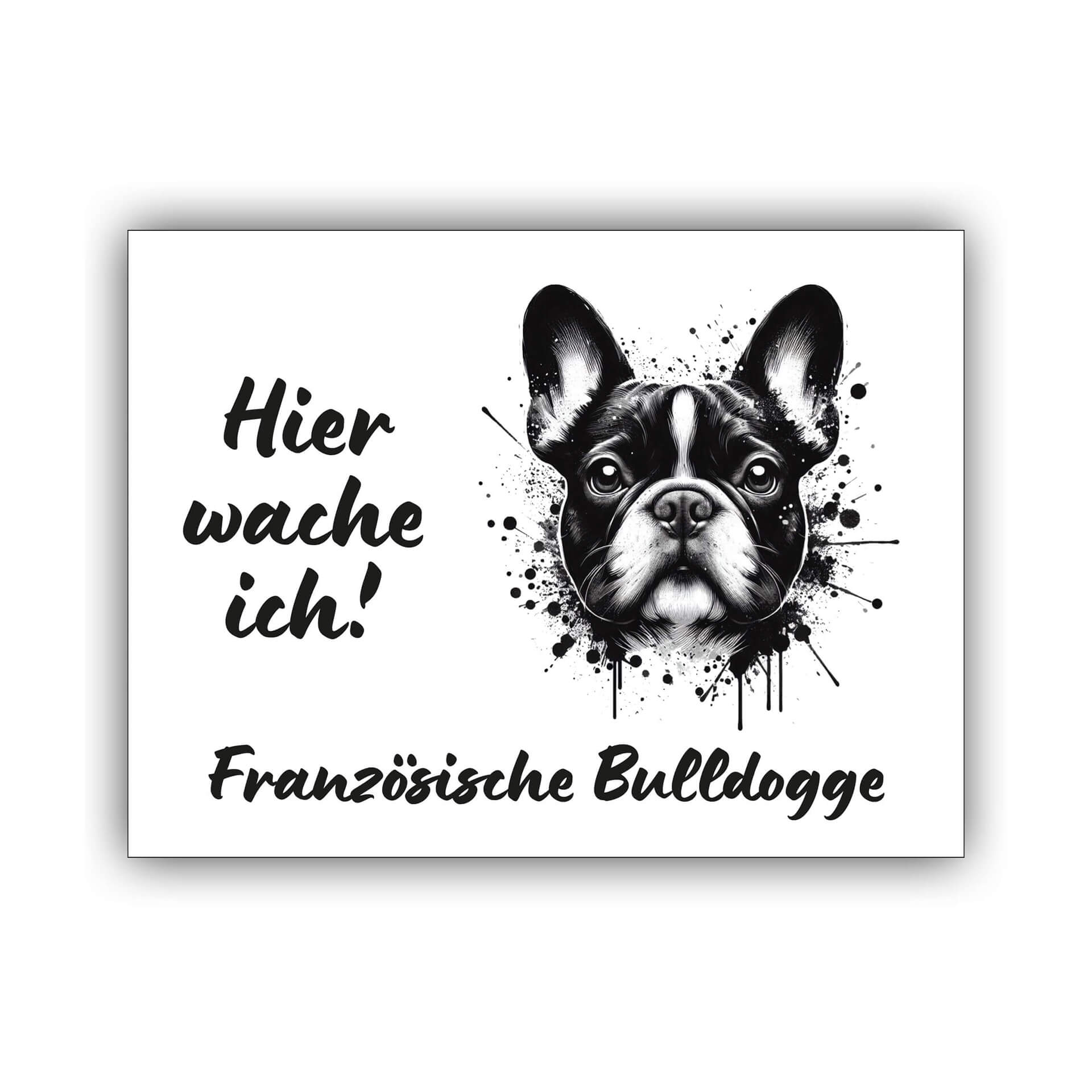 Französische Bulldogge Schild "001"