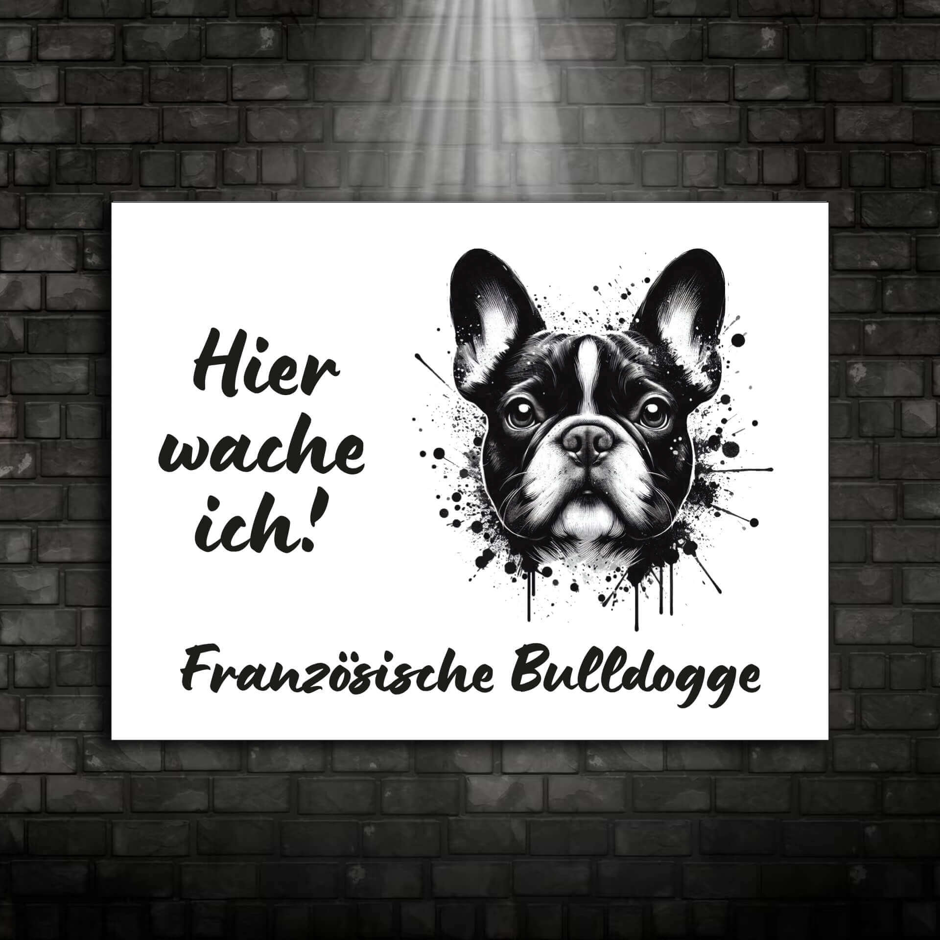 Französische Bulldogge Schild "001"
