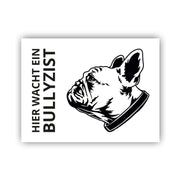Franzoesische Bulldogge Schild Warnschild 002