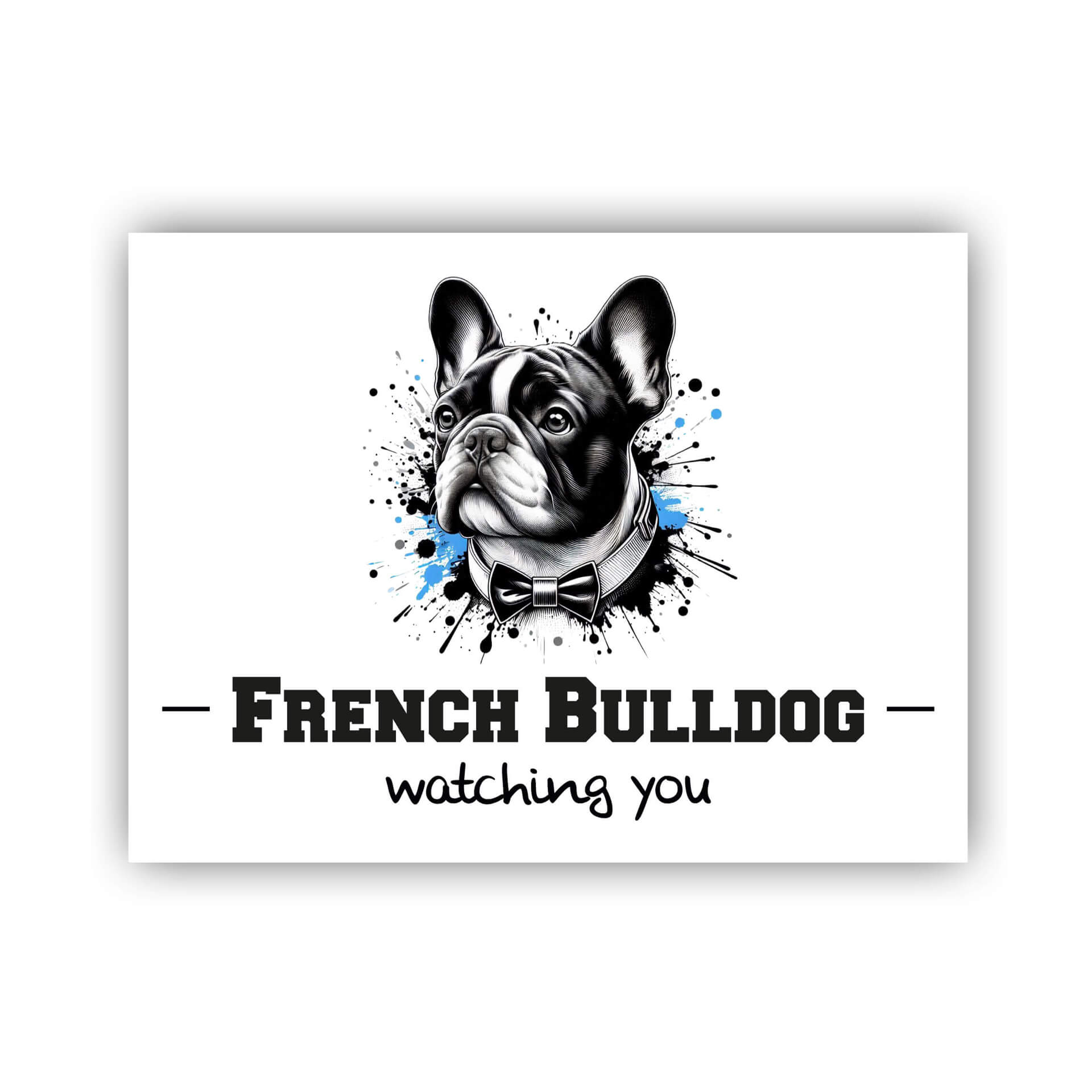 Franzoesische Bulldogge Schild Warnschild 003