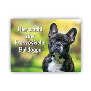 Franzoesische Bulldogge Schild Warnschild 004