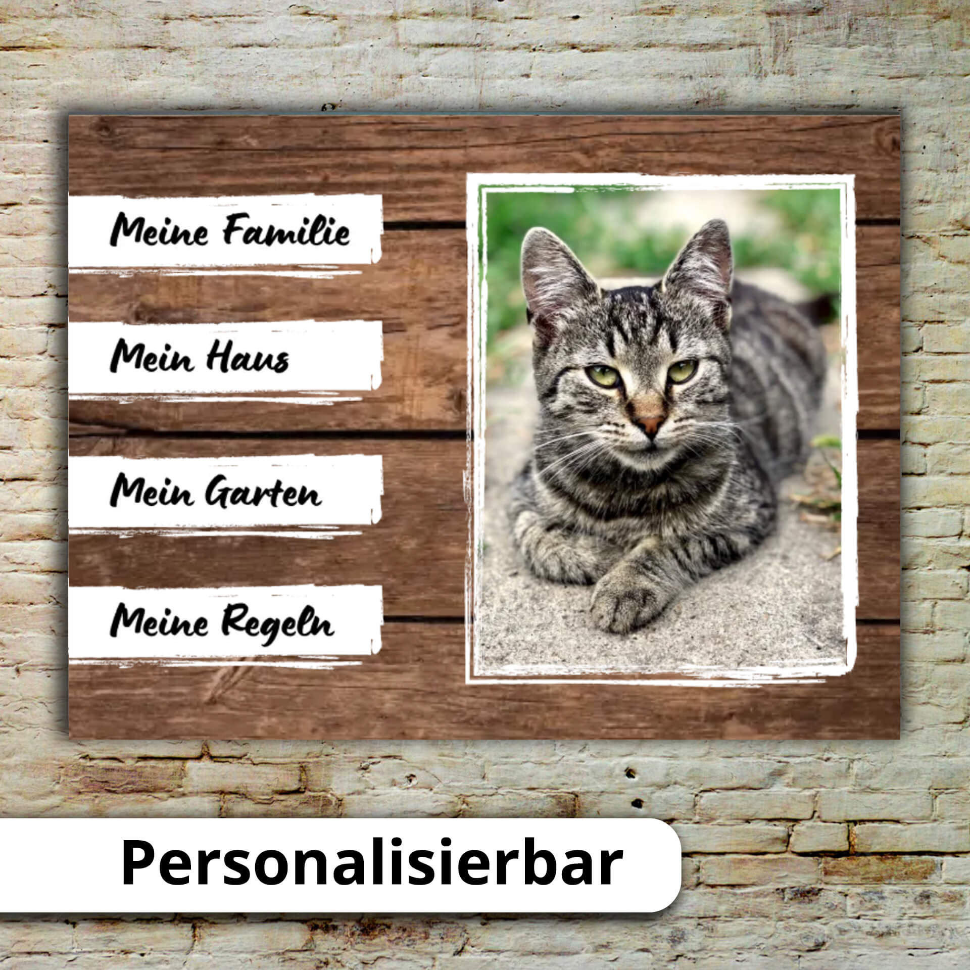 Katzenschild personalisiert 001