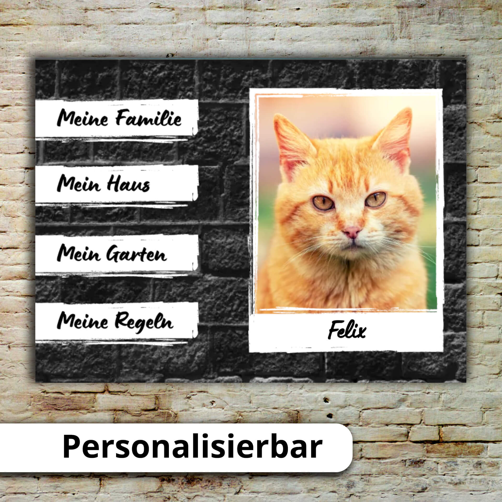 Katzenschild personalisiert 002