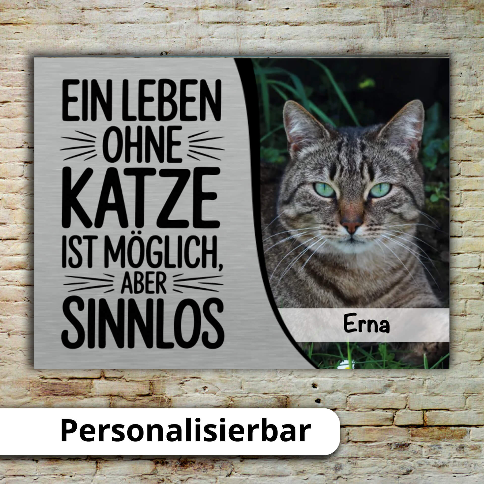 Katzenschild personalisiert 003