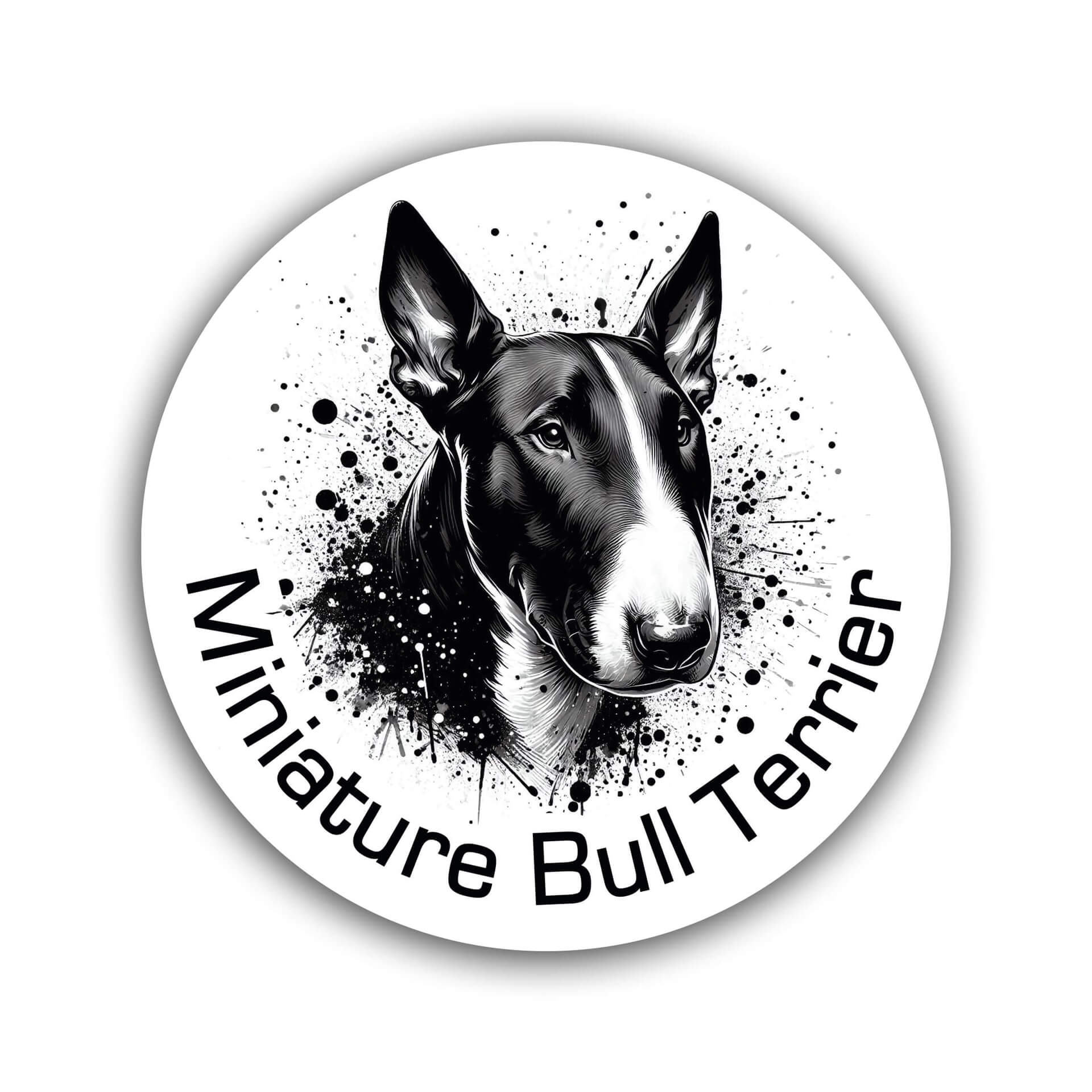 Miniature Bullterrier Aufkleber "B001"