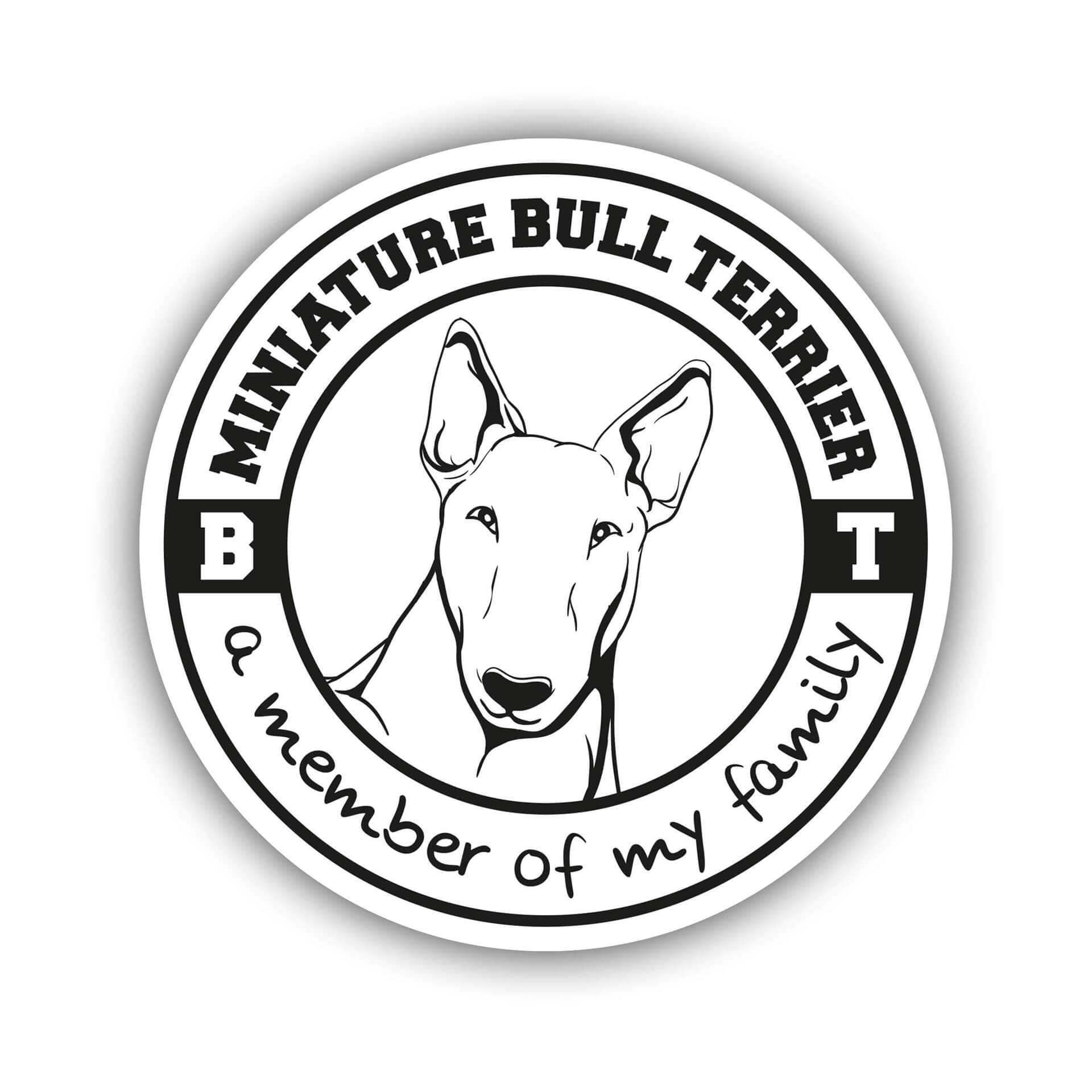 Miniature Bullterrier Aufkleber "B003"