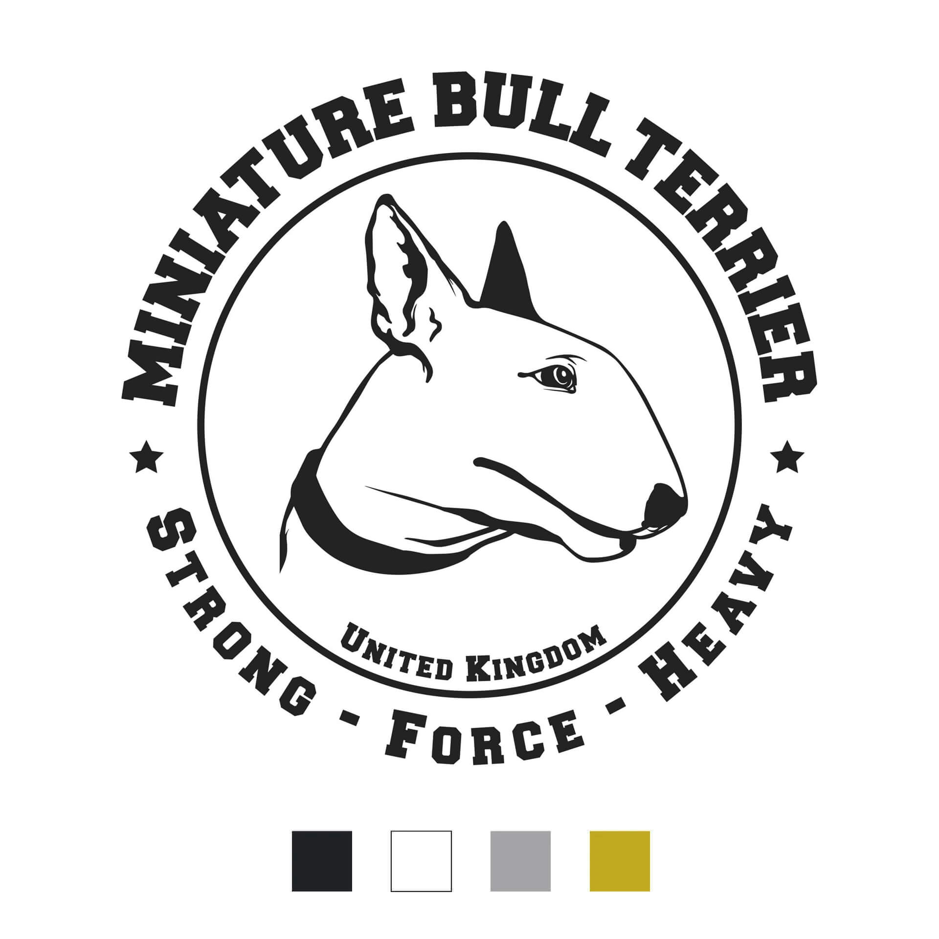 Miniature Bullterrier Aufkleber "A001"