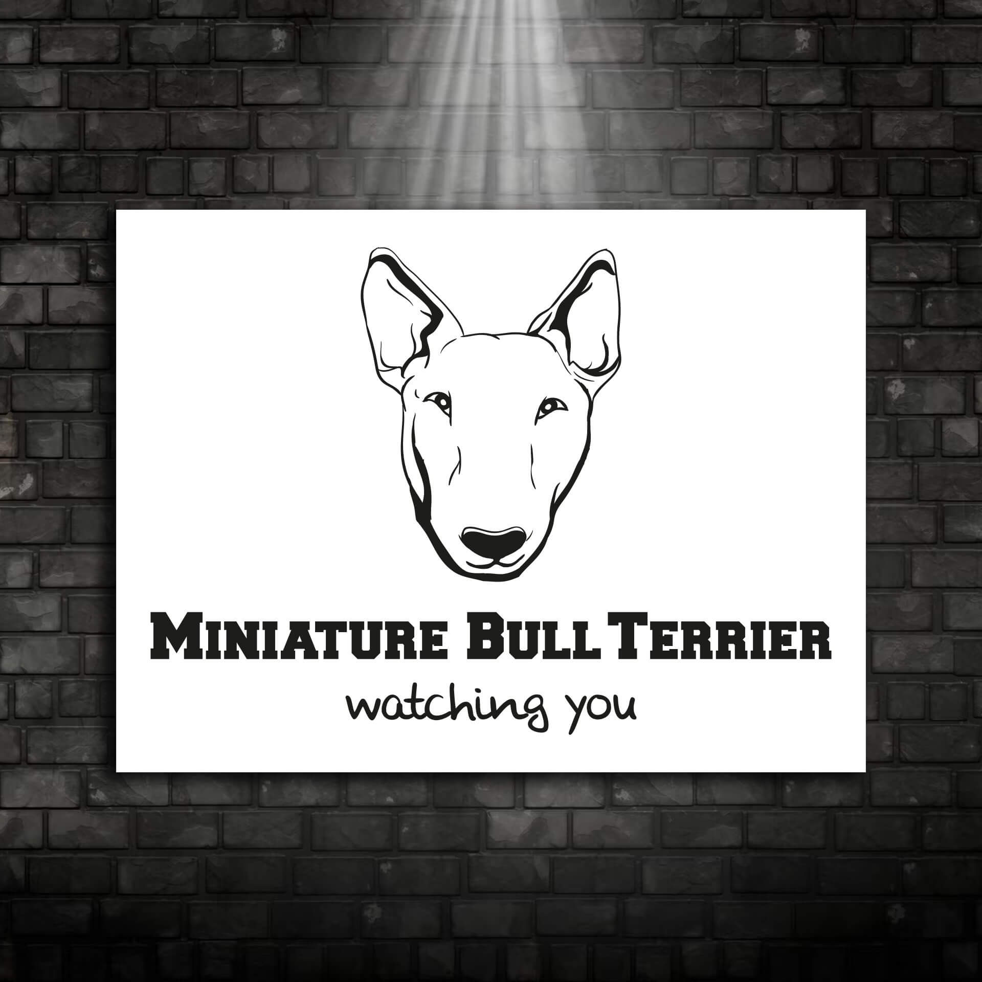Miniature Bullterrier Schild "001"