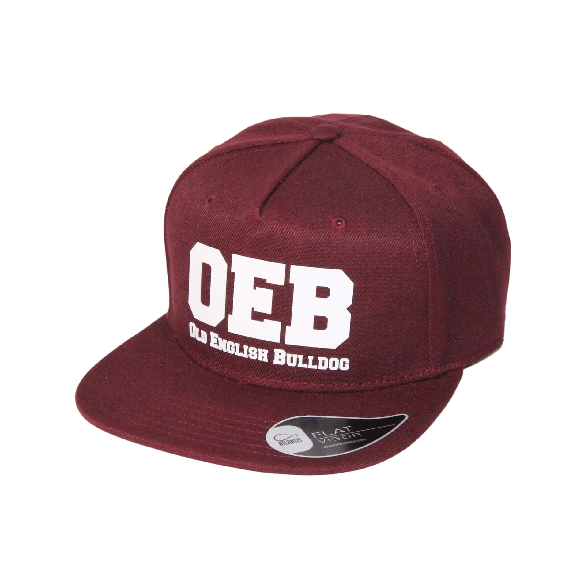 Old English Bulldog Cap 002 weinrot links