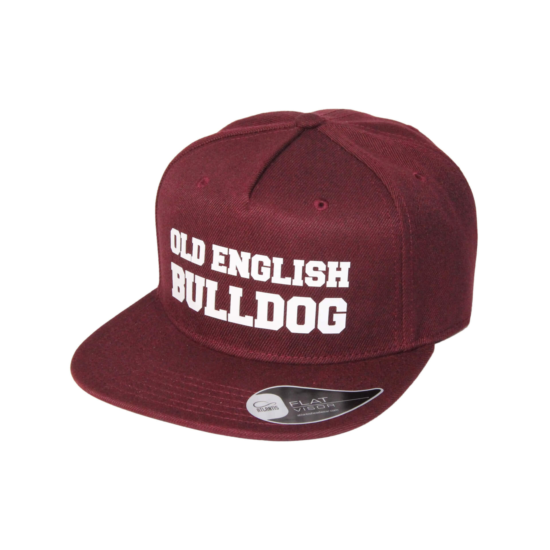 Old English Bulldog Cap 003 weinrot links