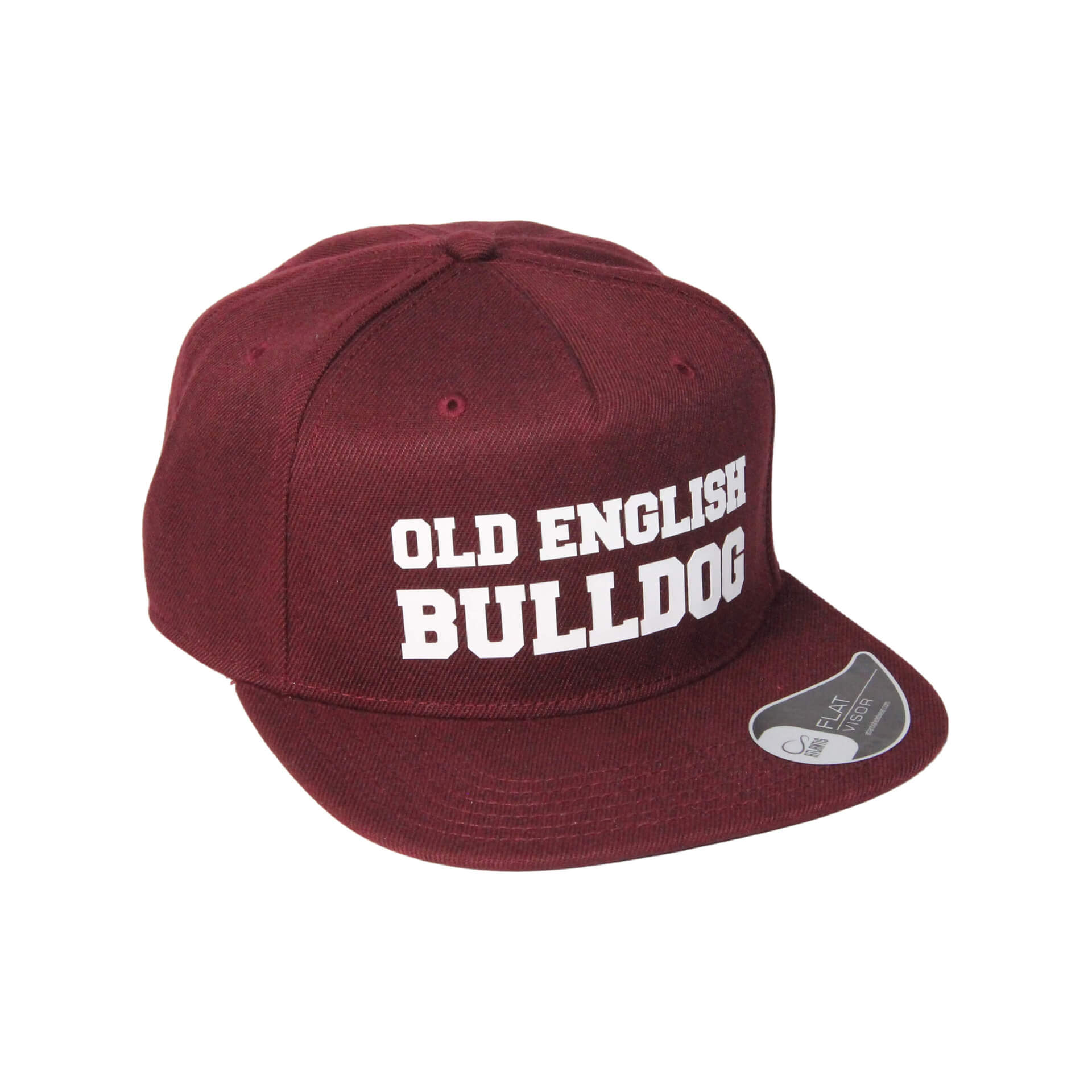 Old English Bulldog Cap 003 weinrot rechts