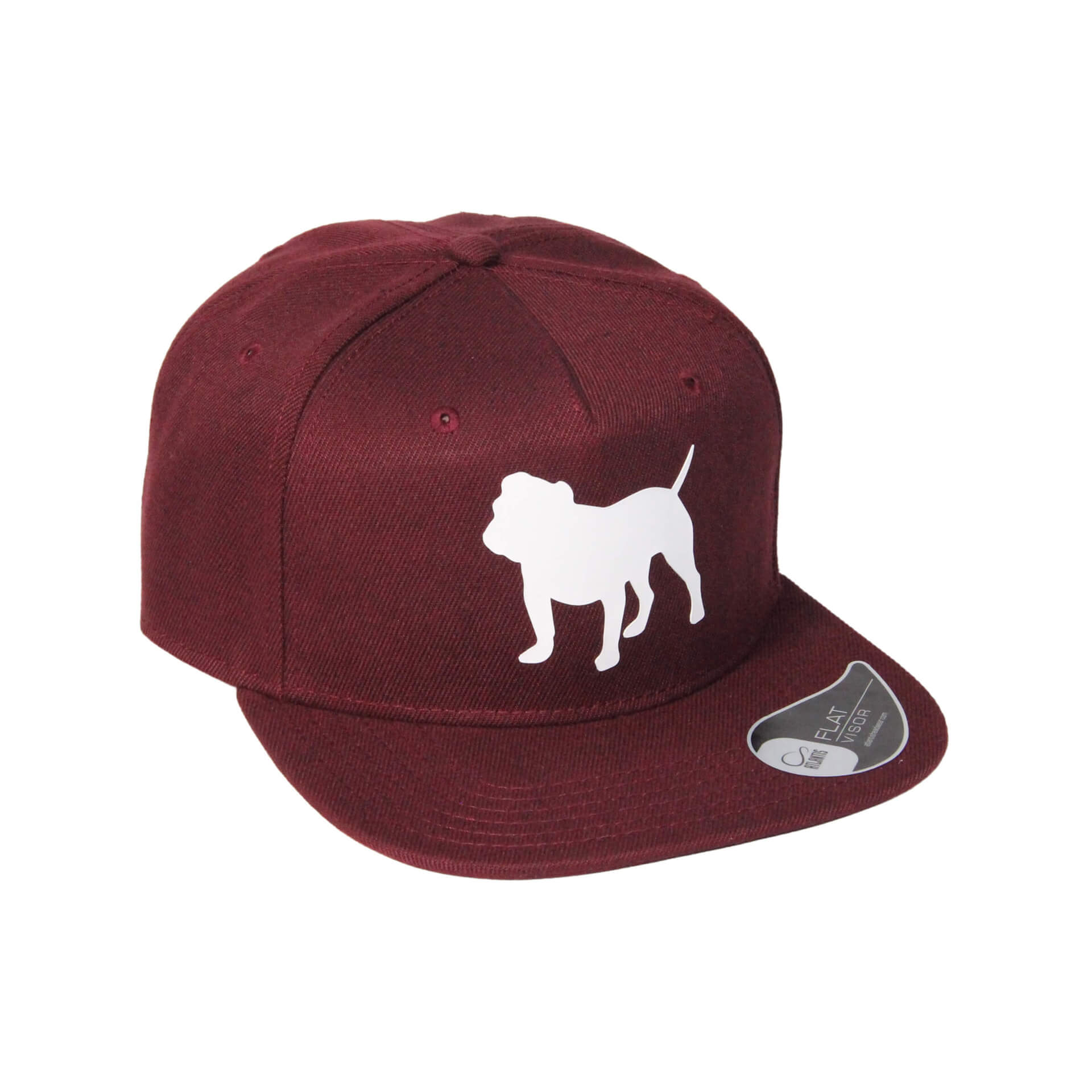 Old English Bulldog Cap 004 weinrot rechts