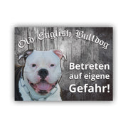 Old English Bulldog Schild "007"
