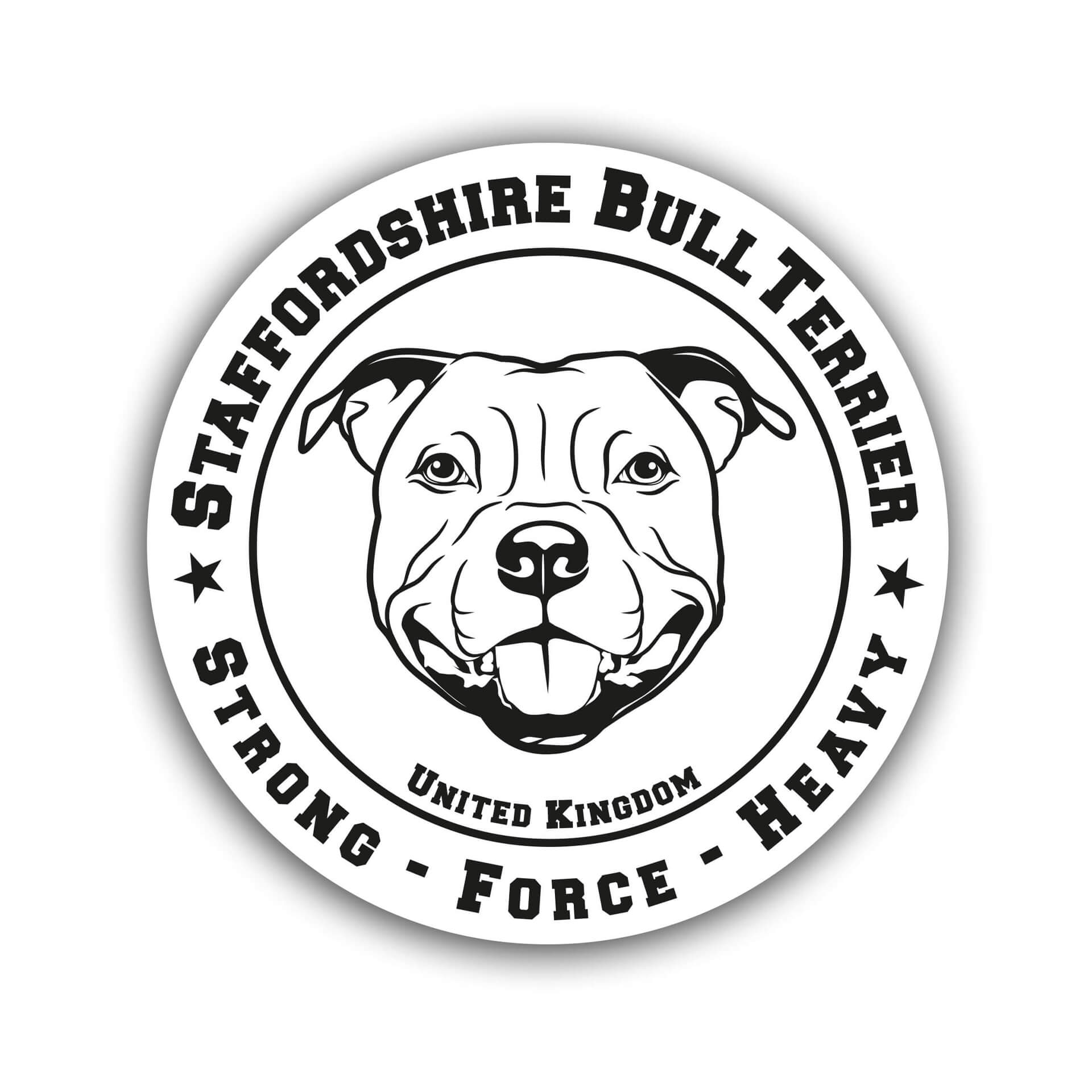 Staffordshire Bullterrier Aufkleber "B008"