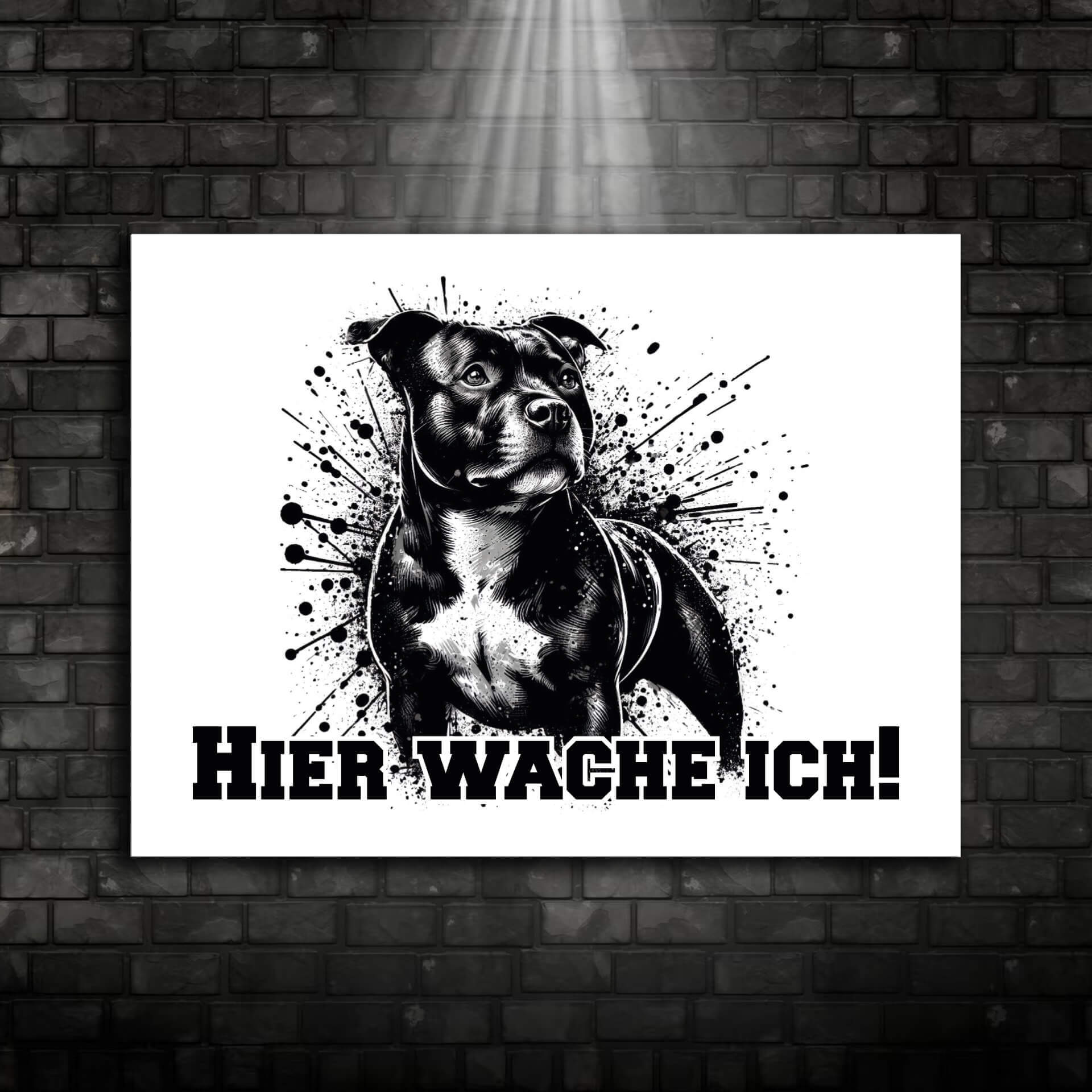 Staffordshire Bullterrier Schild "001"