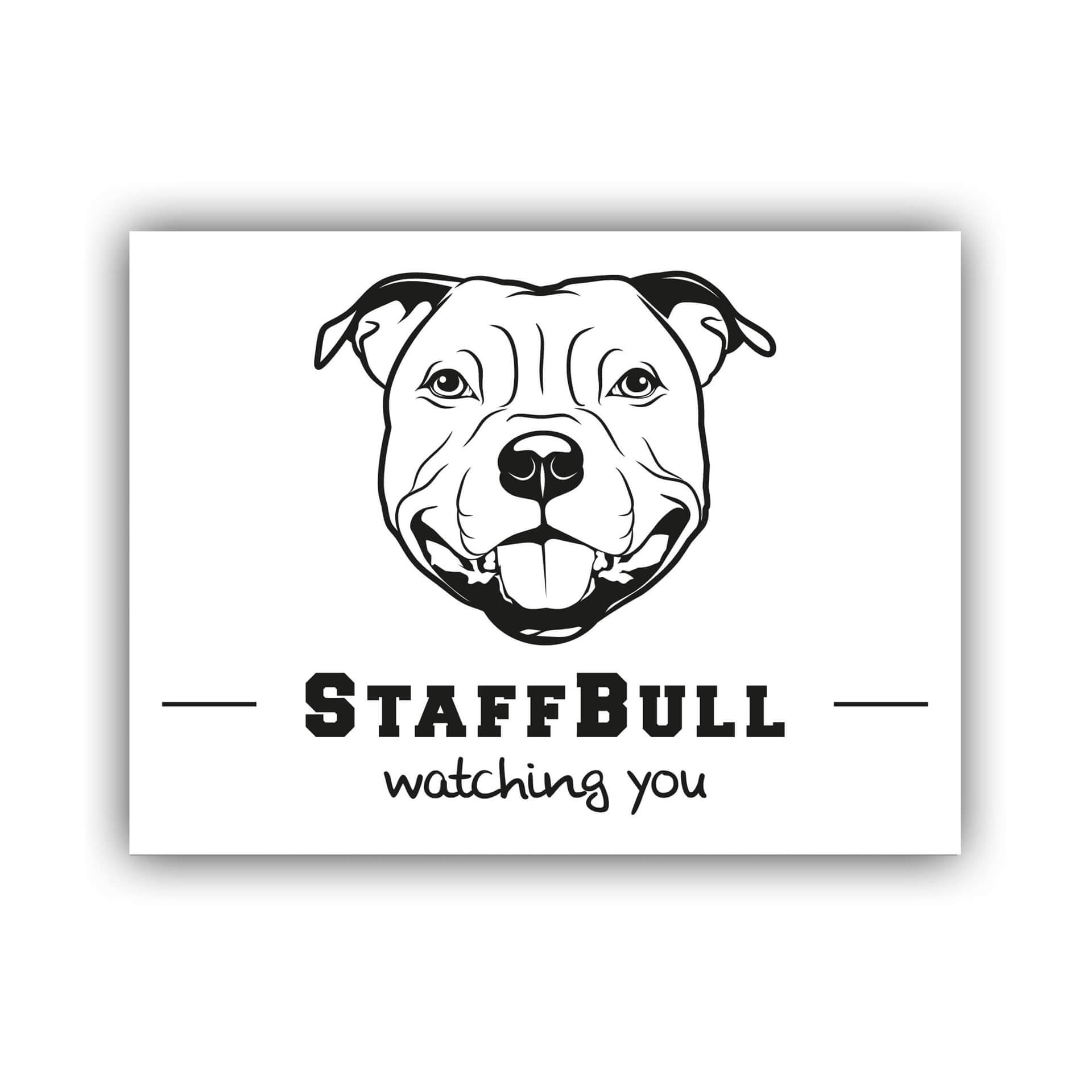 Staffordshire Bullterrier Schild "002"