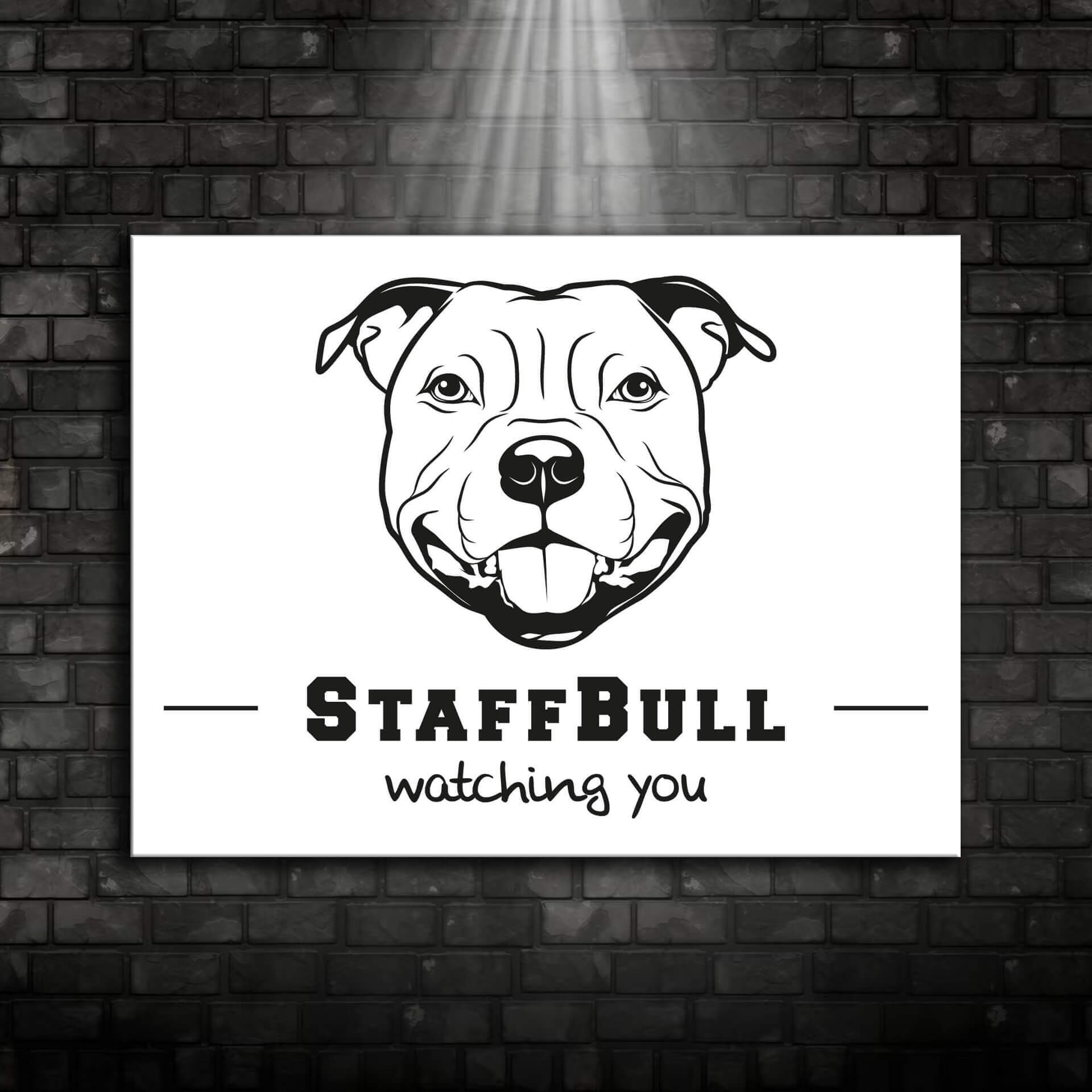 Staffordshire Bullterrier Schild "002"