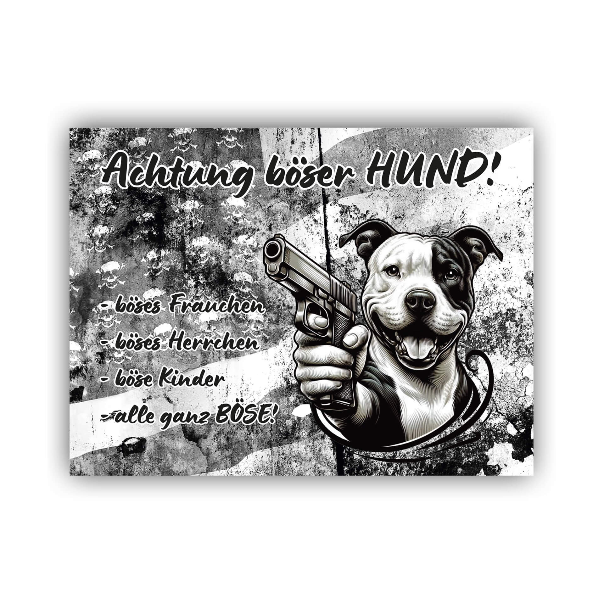 Staffordshire Bullterrier Schild "007"