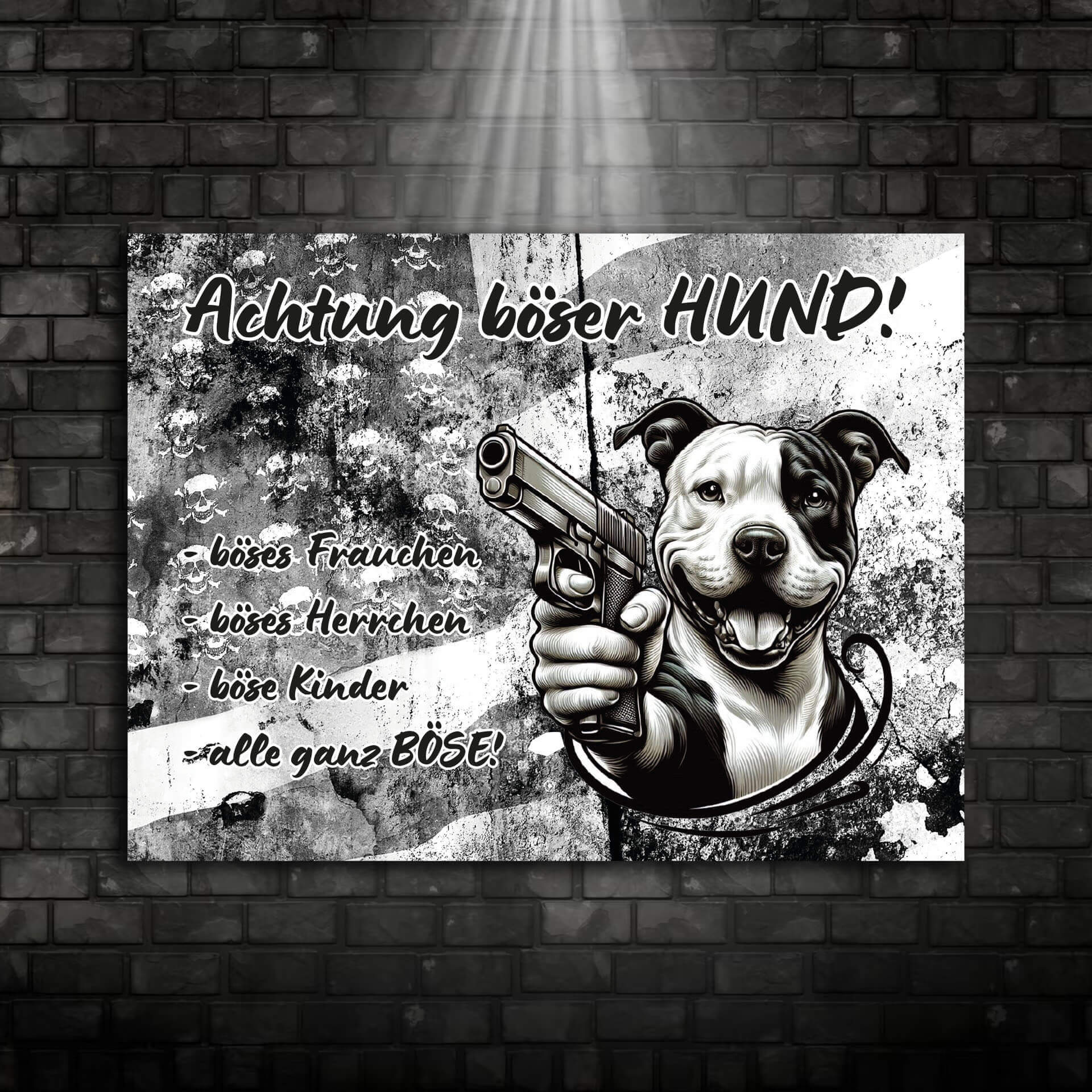 Staffordshire Bullterrier Schild "007"