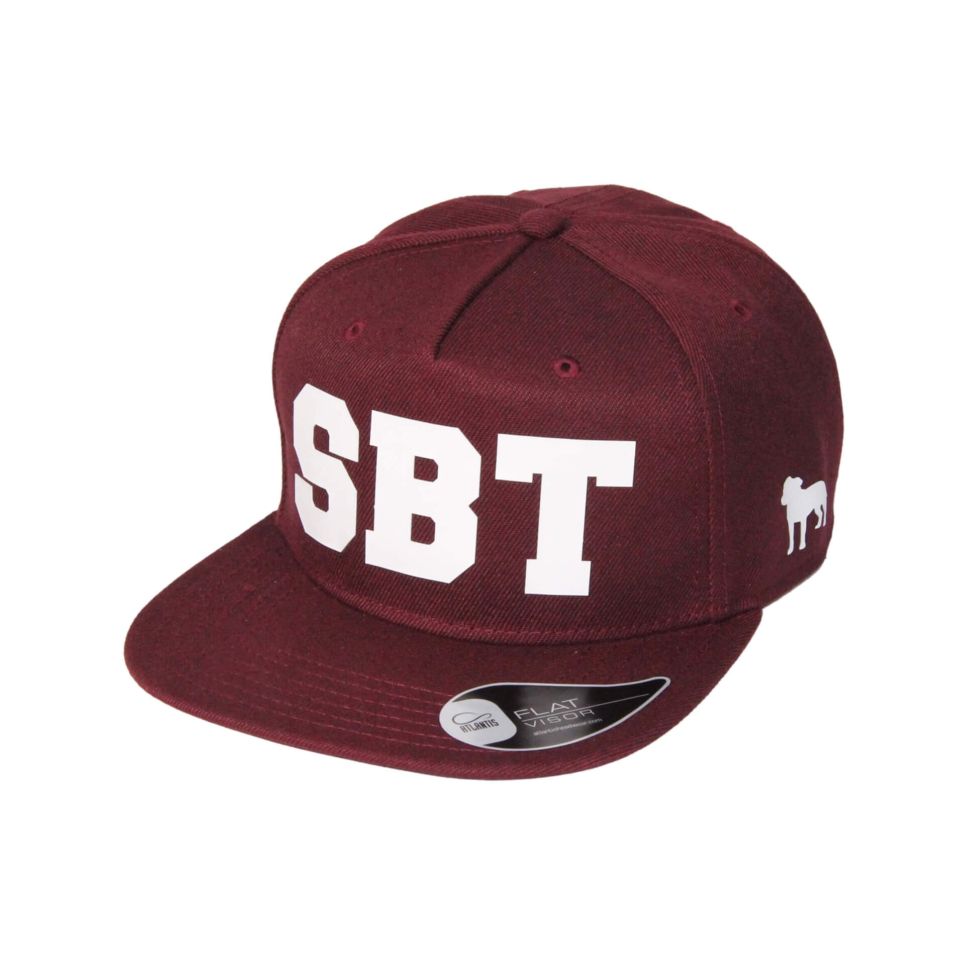 Staffordshire Bullterrier Cap 001 weinrot links