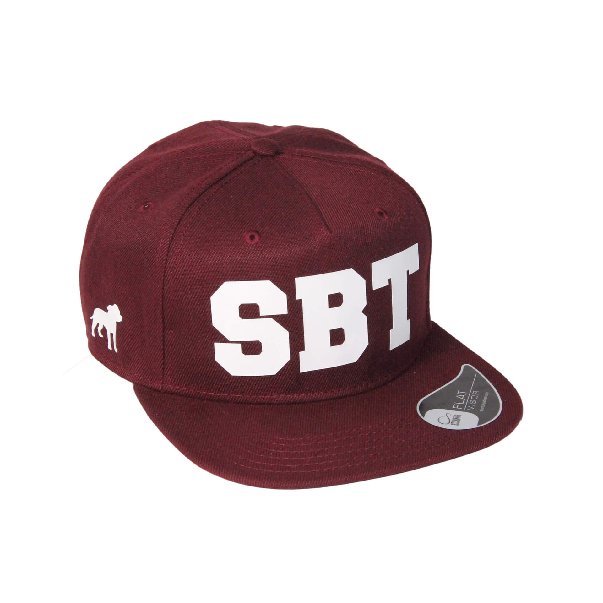 Staffordshire Bullterrier Cap 001 weinrot rechts