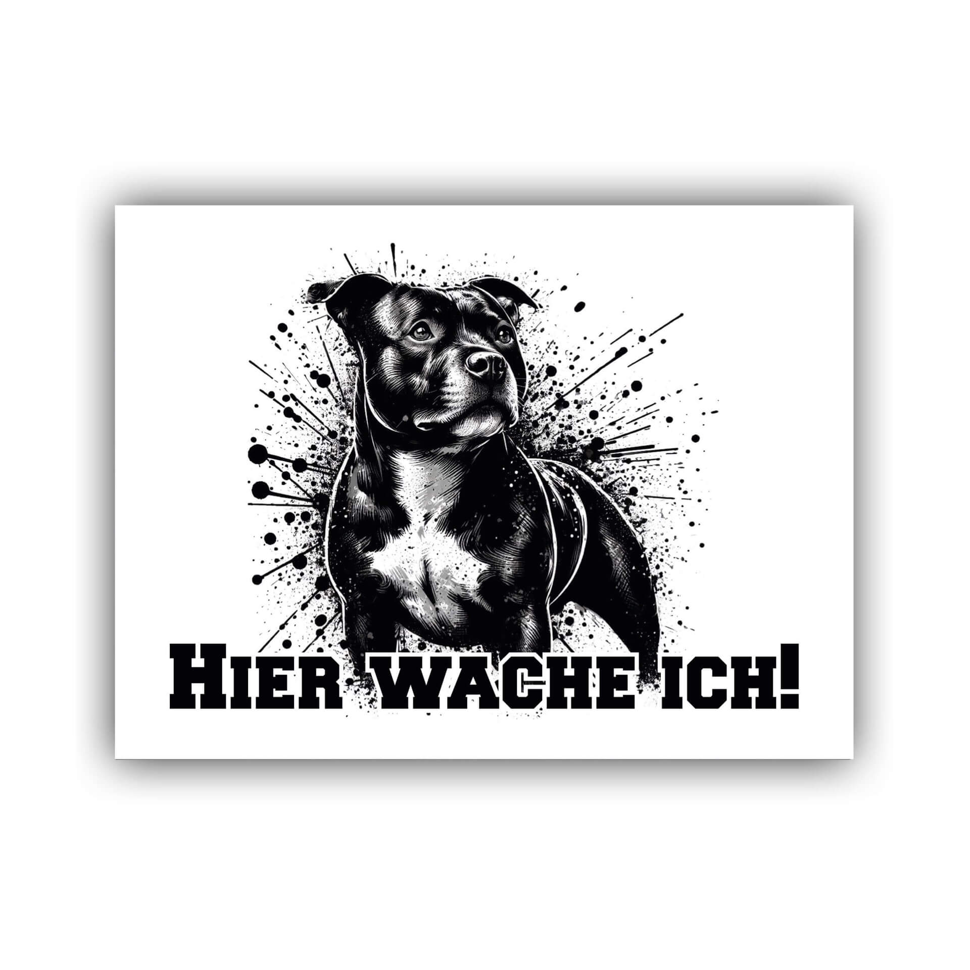 Staffordshire Bullterrier Schild Warnschild 001
