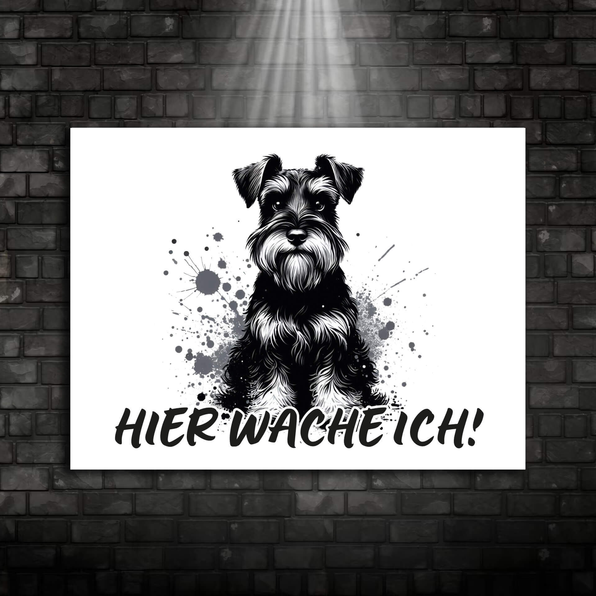 Zwergschnauzer Schild "001"