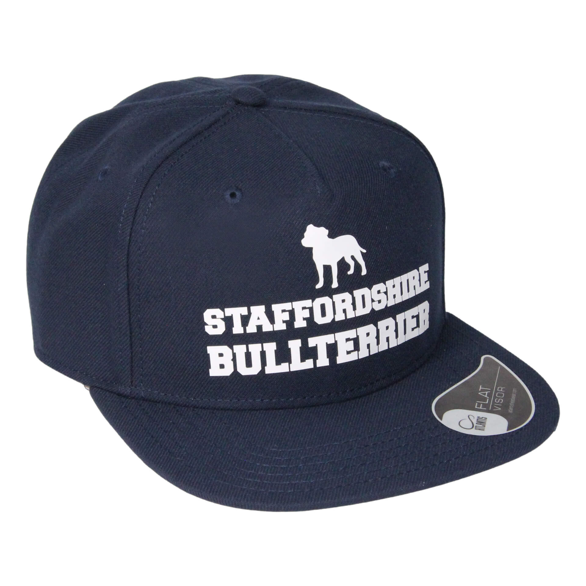 Staffordshire Bullterrier Cap Tag blau rechts