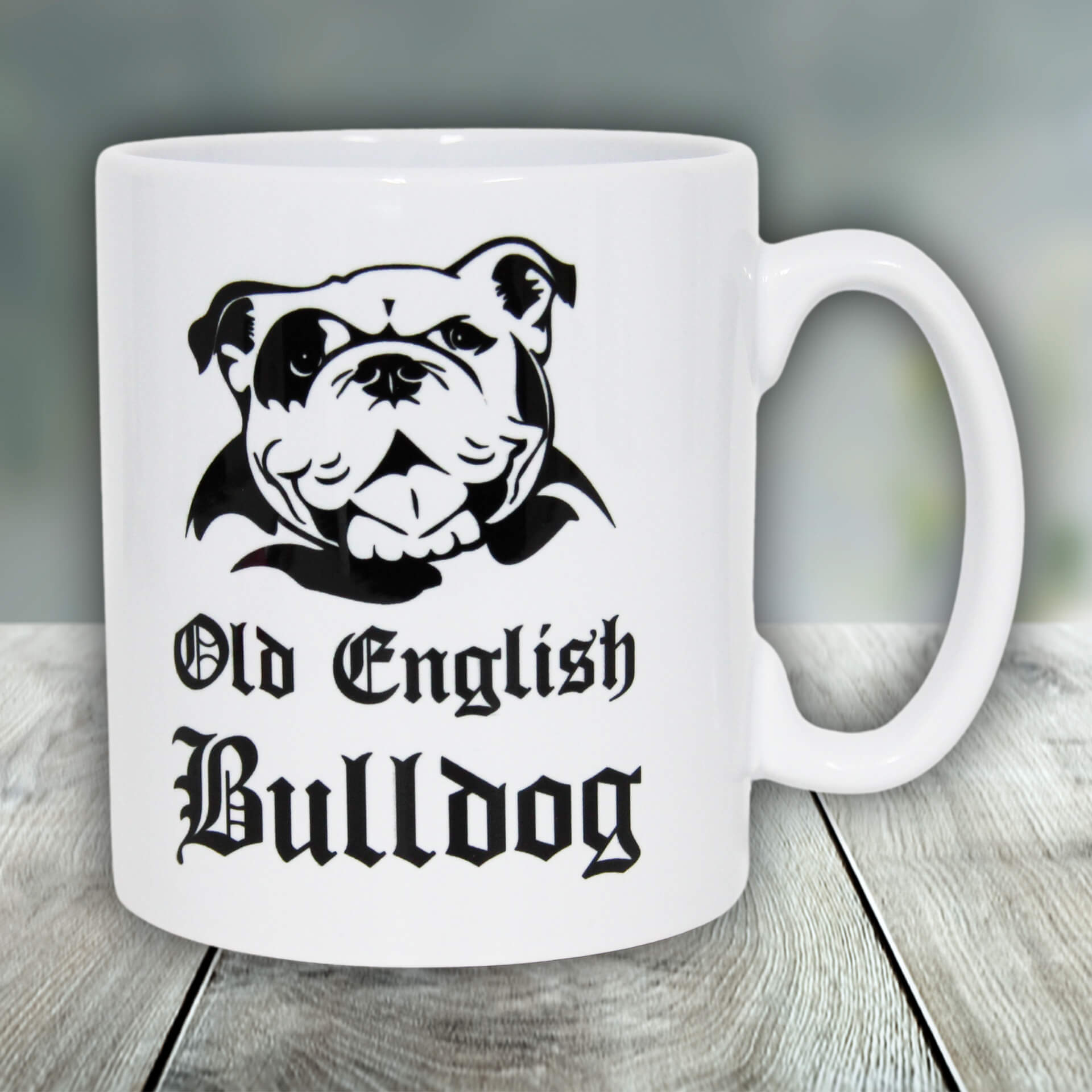 Old Englisch Bulldog Tasse Tag rechts